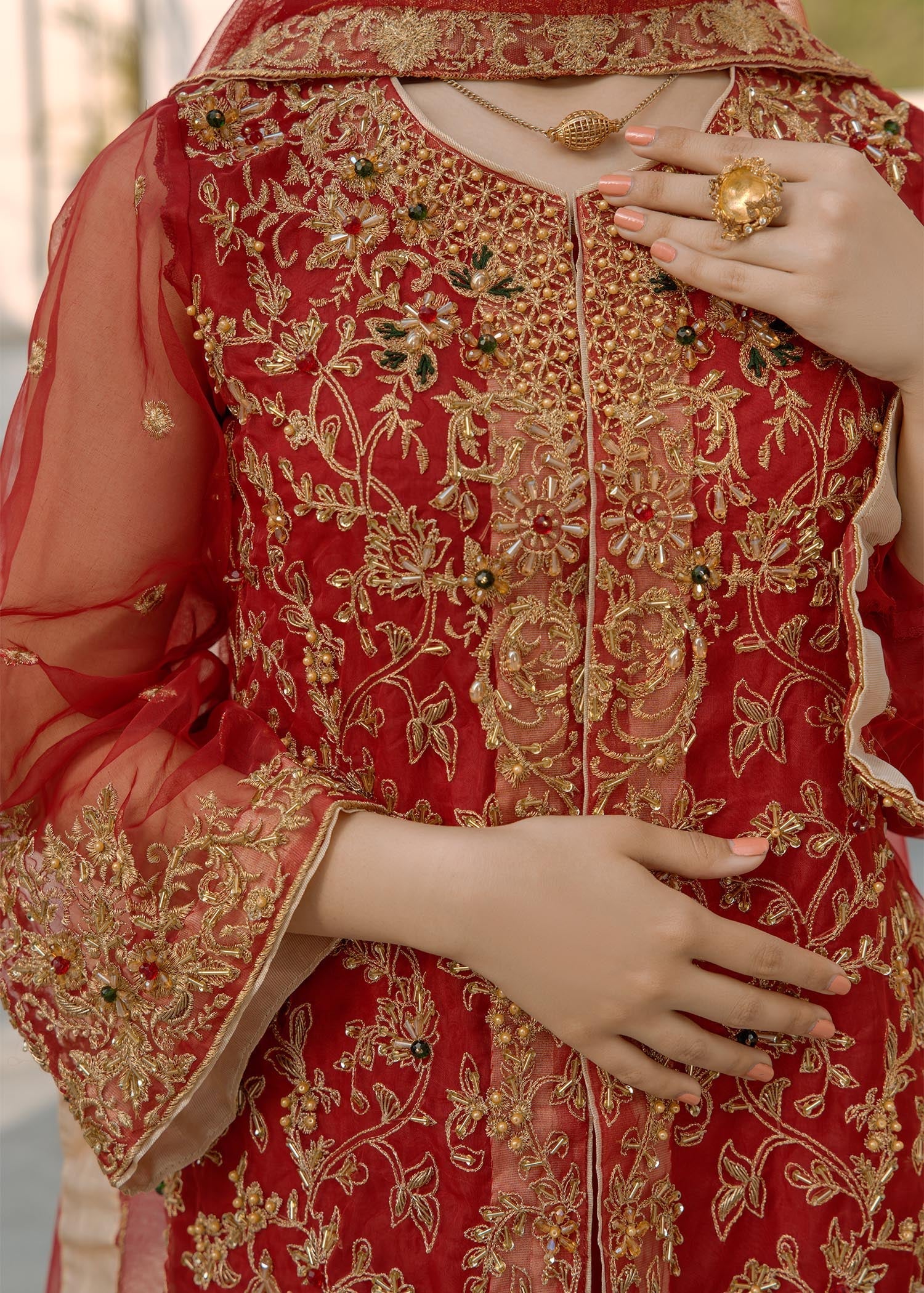 Laleen Red Jewel Women 4pcs