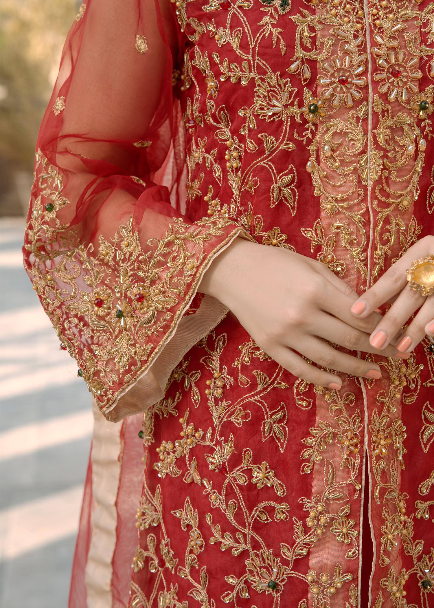 Laleen Red Jewel Women 4pcs