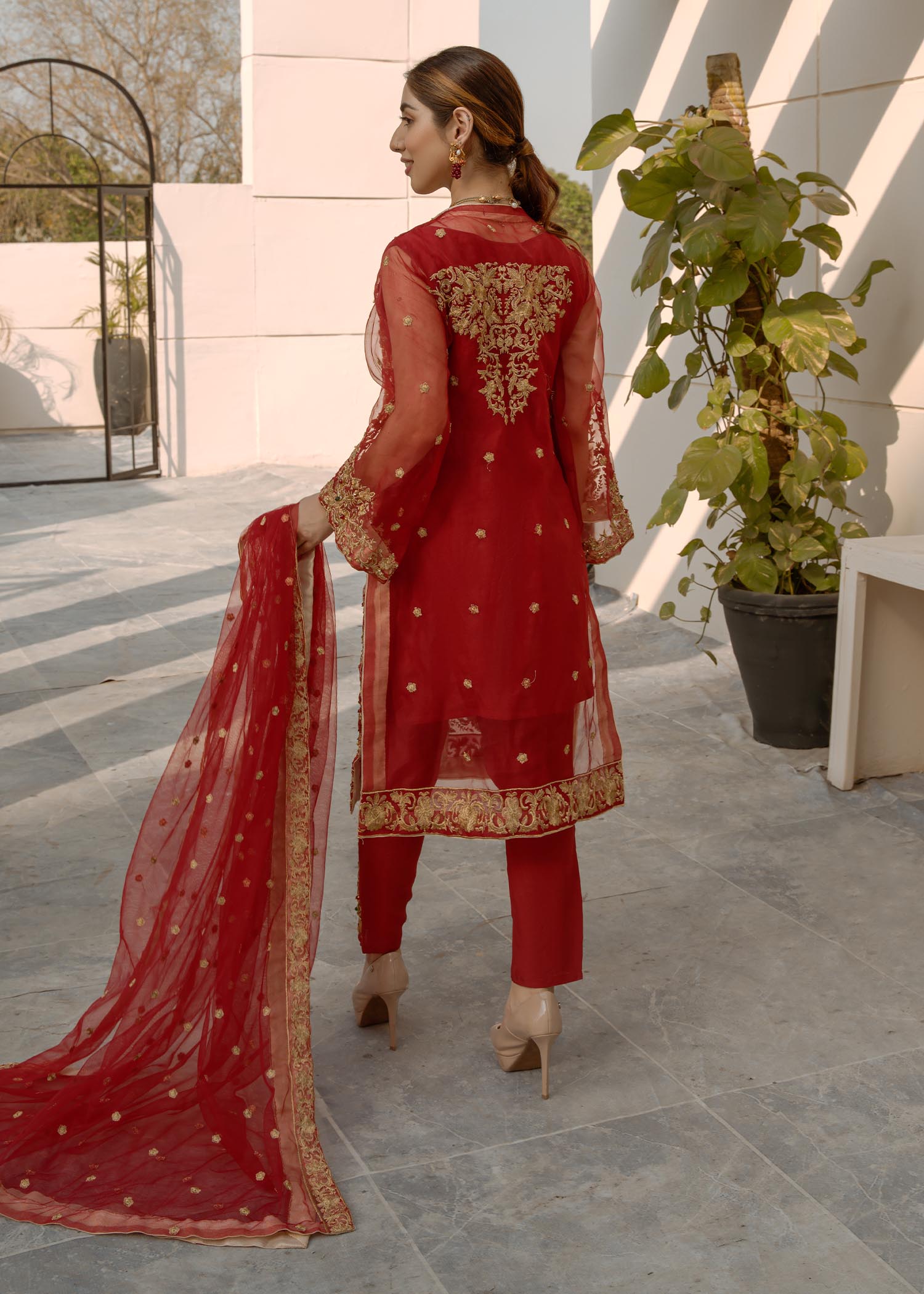 Laleen Red Jewel Women 4pcs