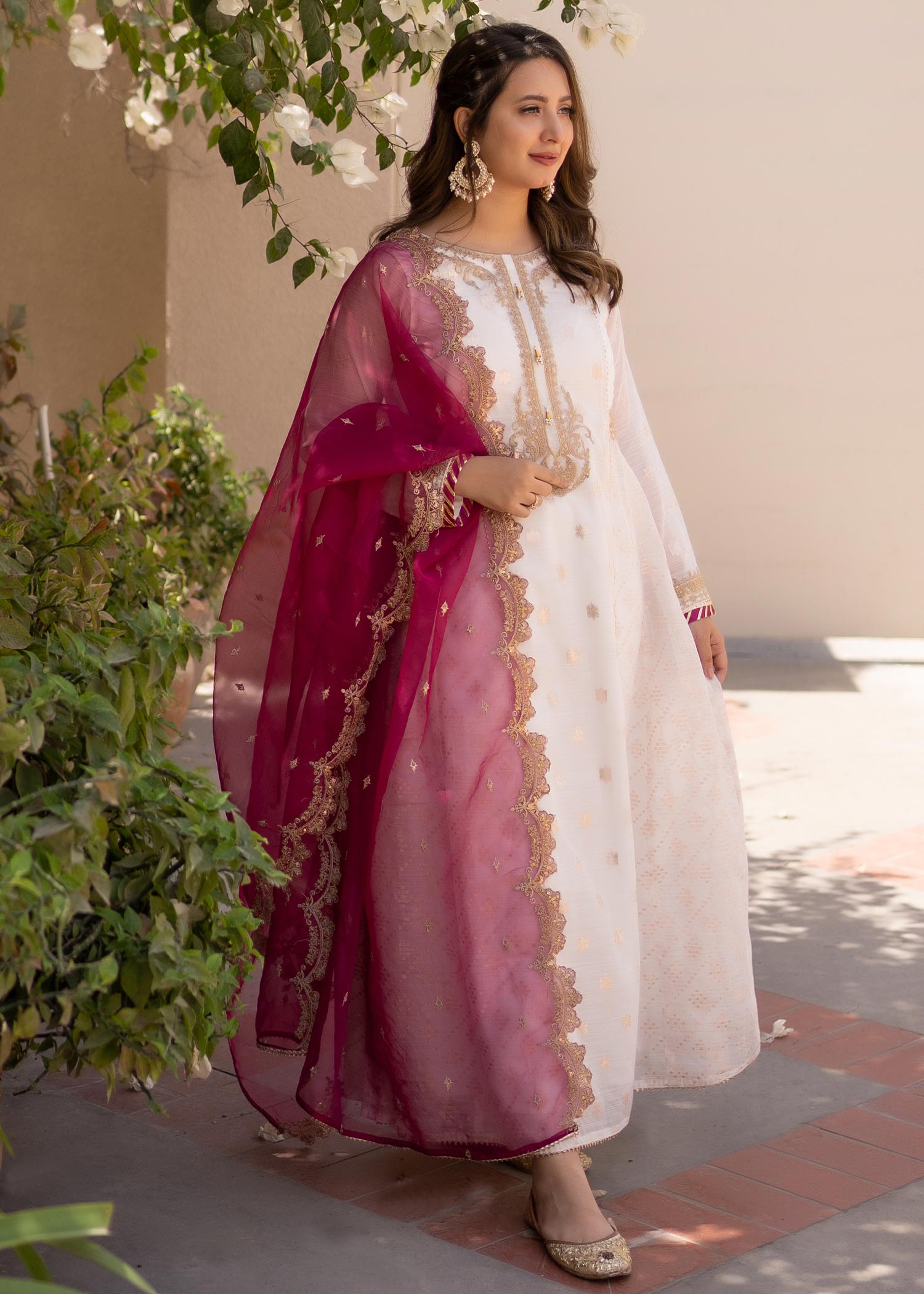 Omal By Komal Chandni (Frock & Dupatta) Women 2pcs