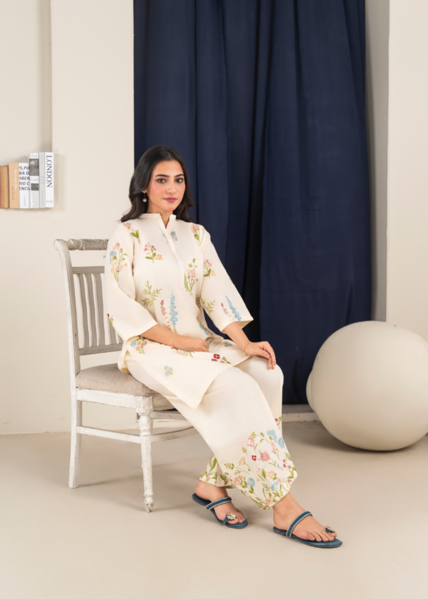 Ramal Blossom stitched embroidered lawn dress Women 2pcs