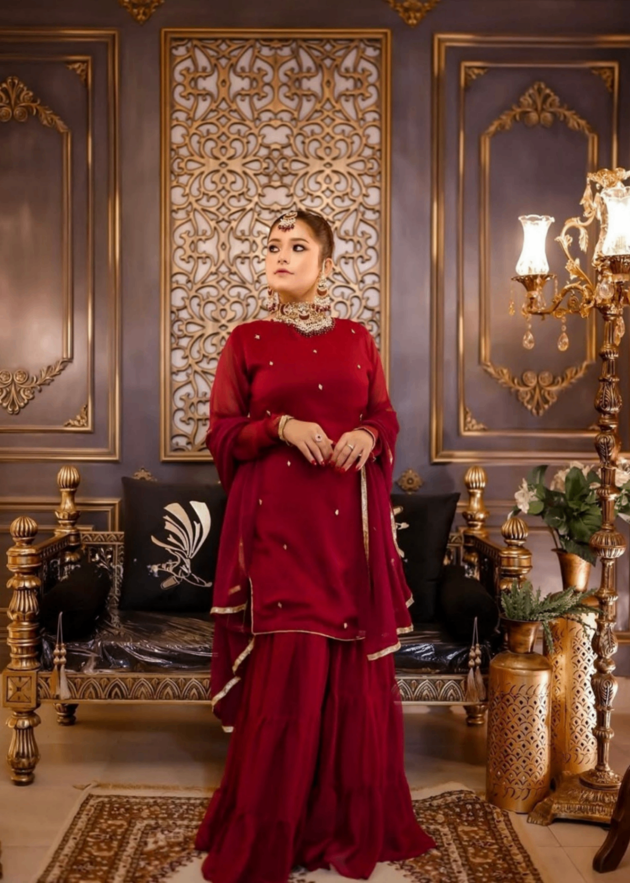 Eshals Wardrobe Crimson Bloom Women 3pcs