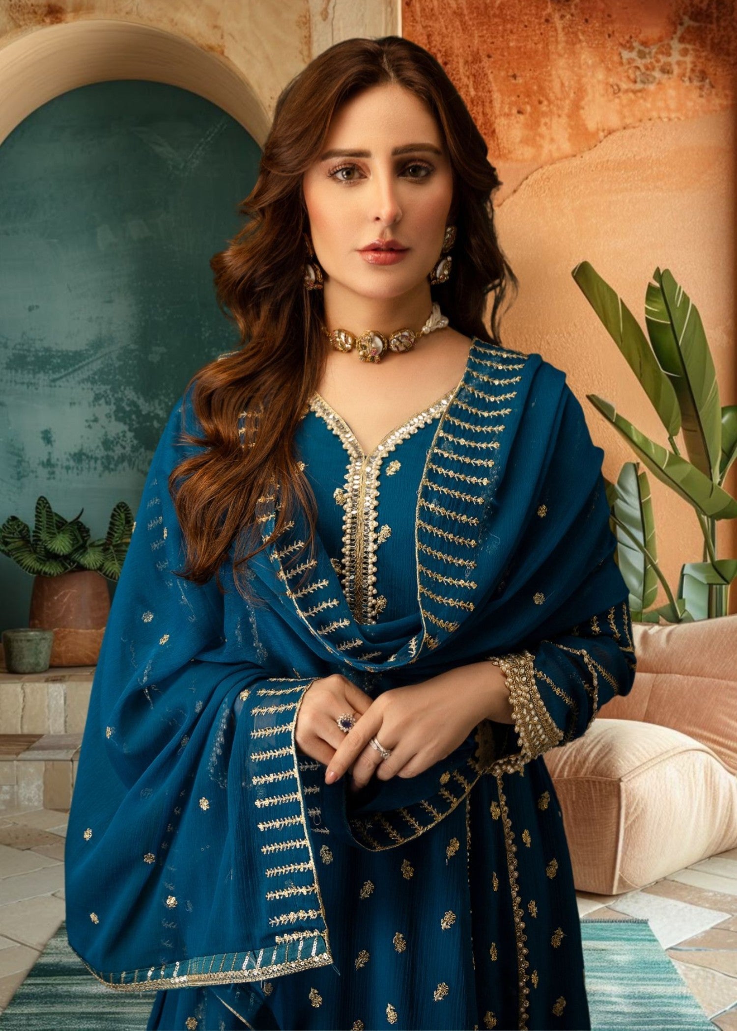 Al-Harir Apparel Gulaal Peacock Women 3pcs