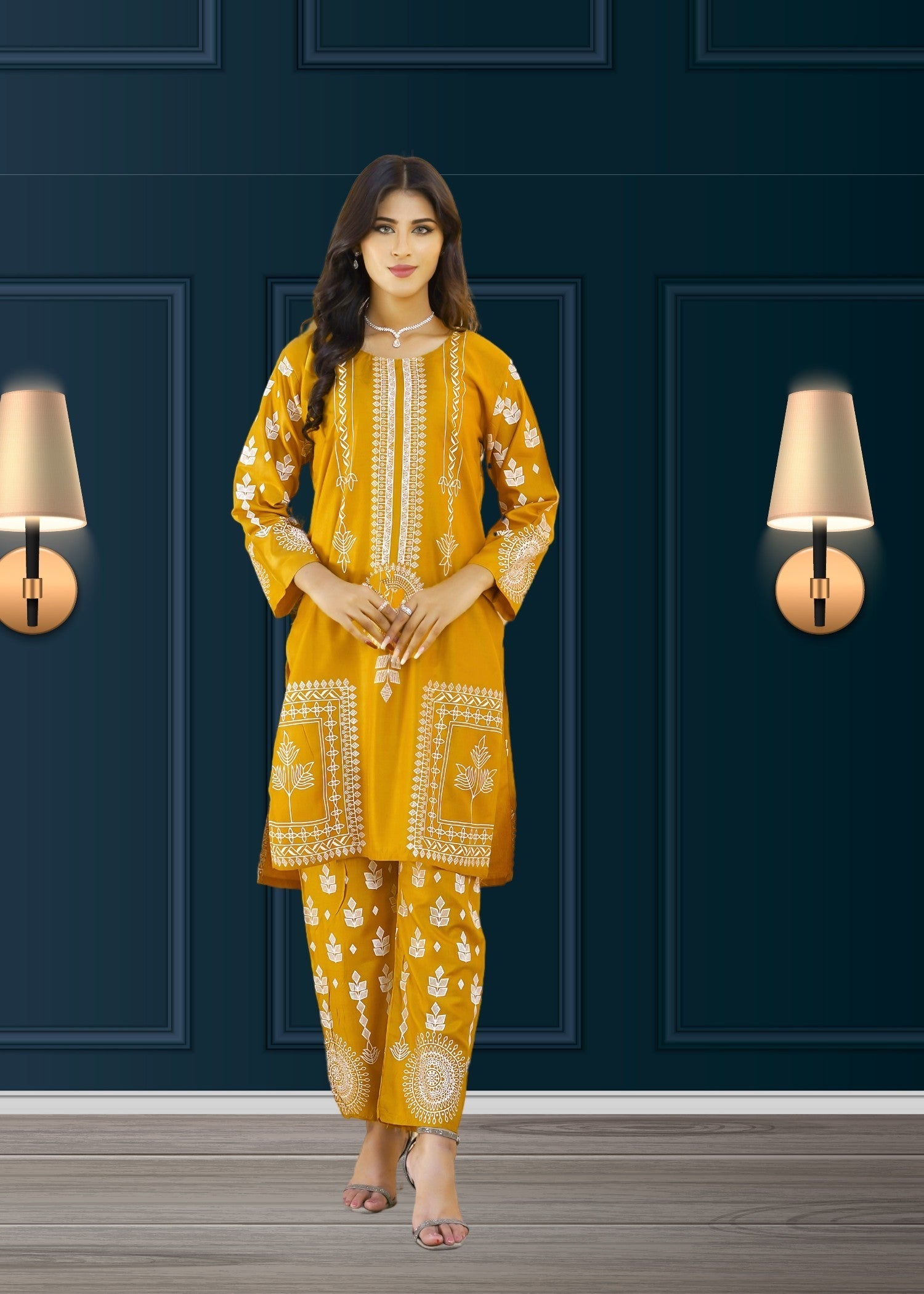 Hamna Kalim SPHIRE MUSTARD Women 2pcs