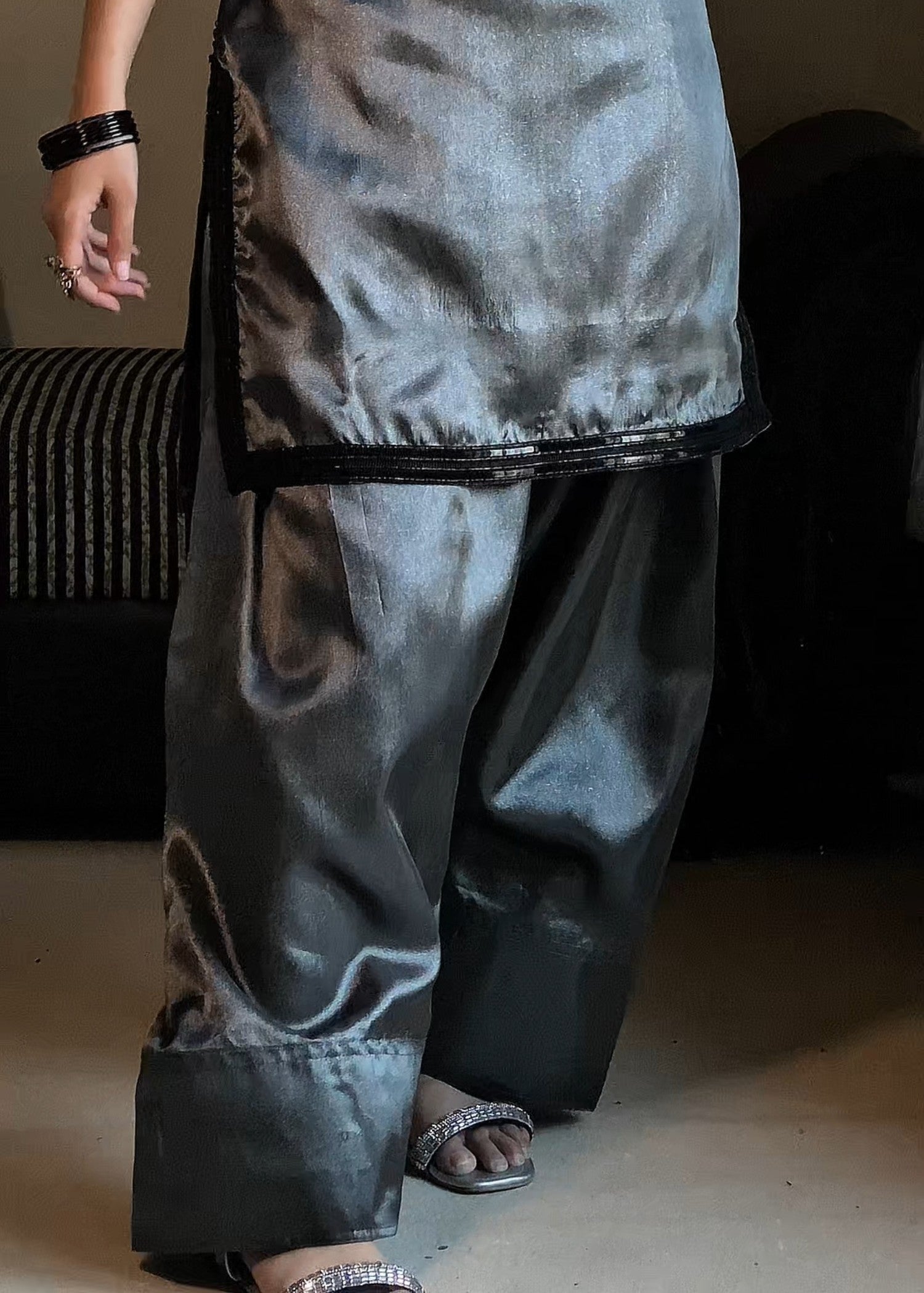 Wasli Shimmer Black Farshi Women 3pcs