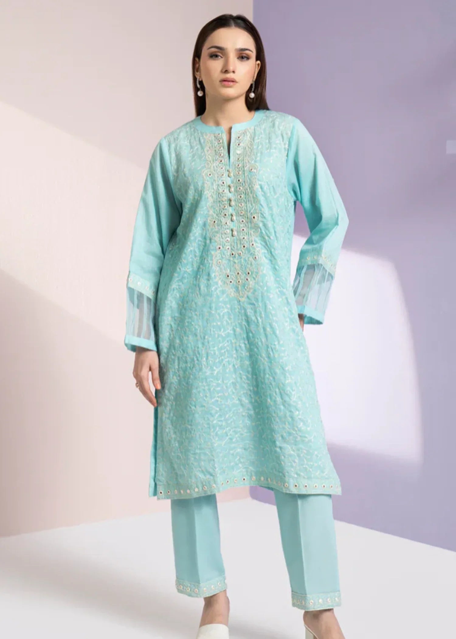 Zellbury WPC2423329 Sky Blue Women 2pcs