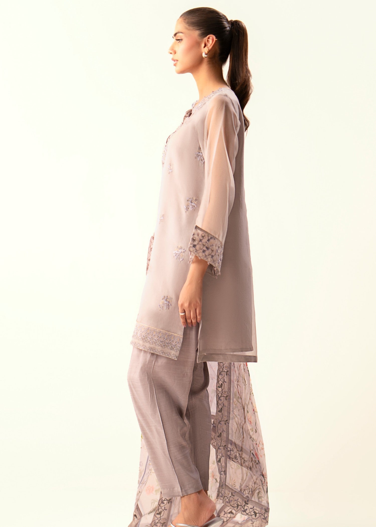 Zeen Stitched Embroidered Organza Suit WDA34305 Women 3pcs