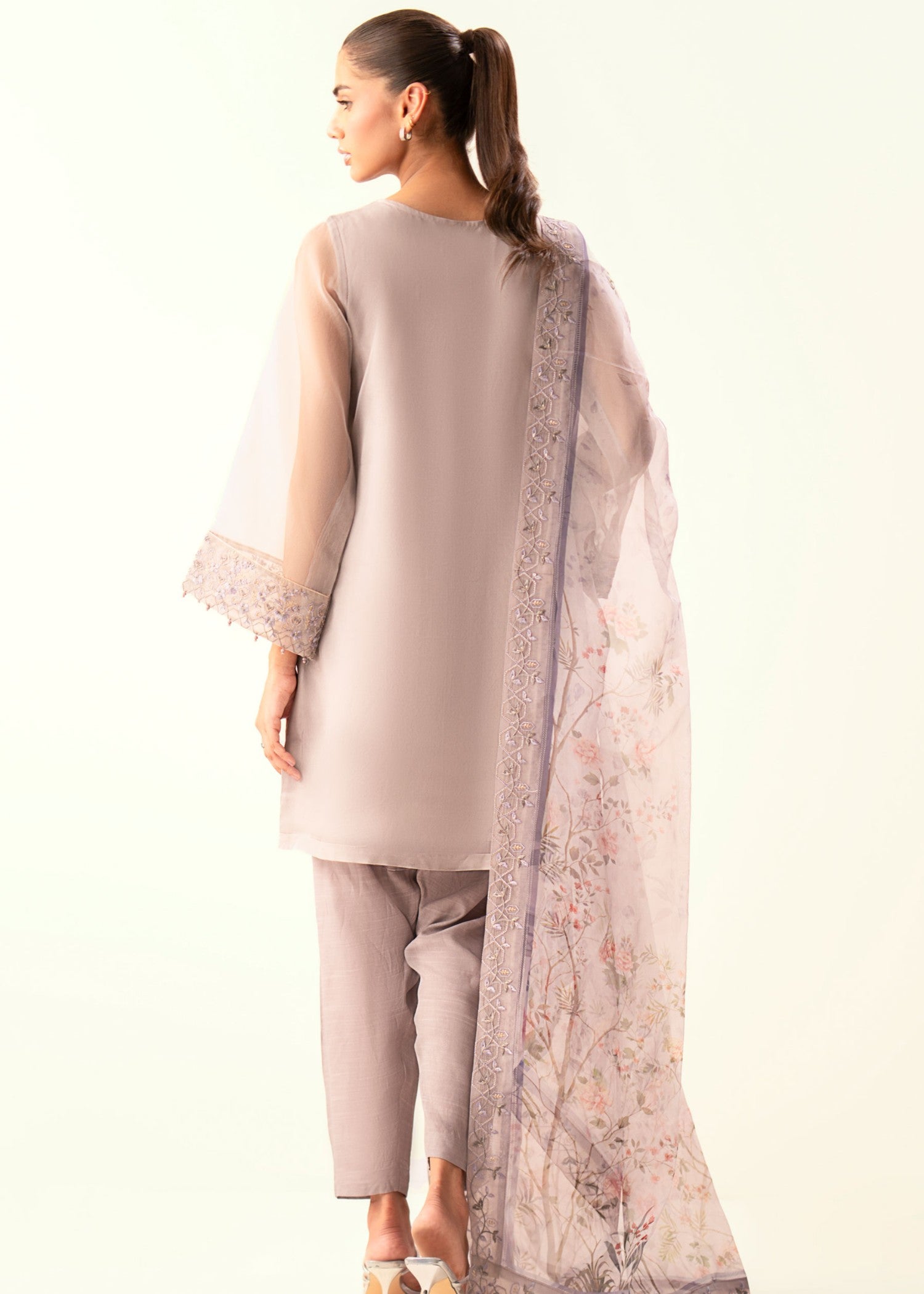 Zeen Stitched Embroidered Organza Suit WDA34305 Women 3pcs