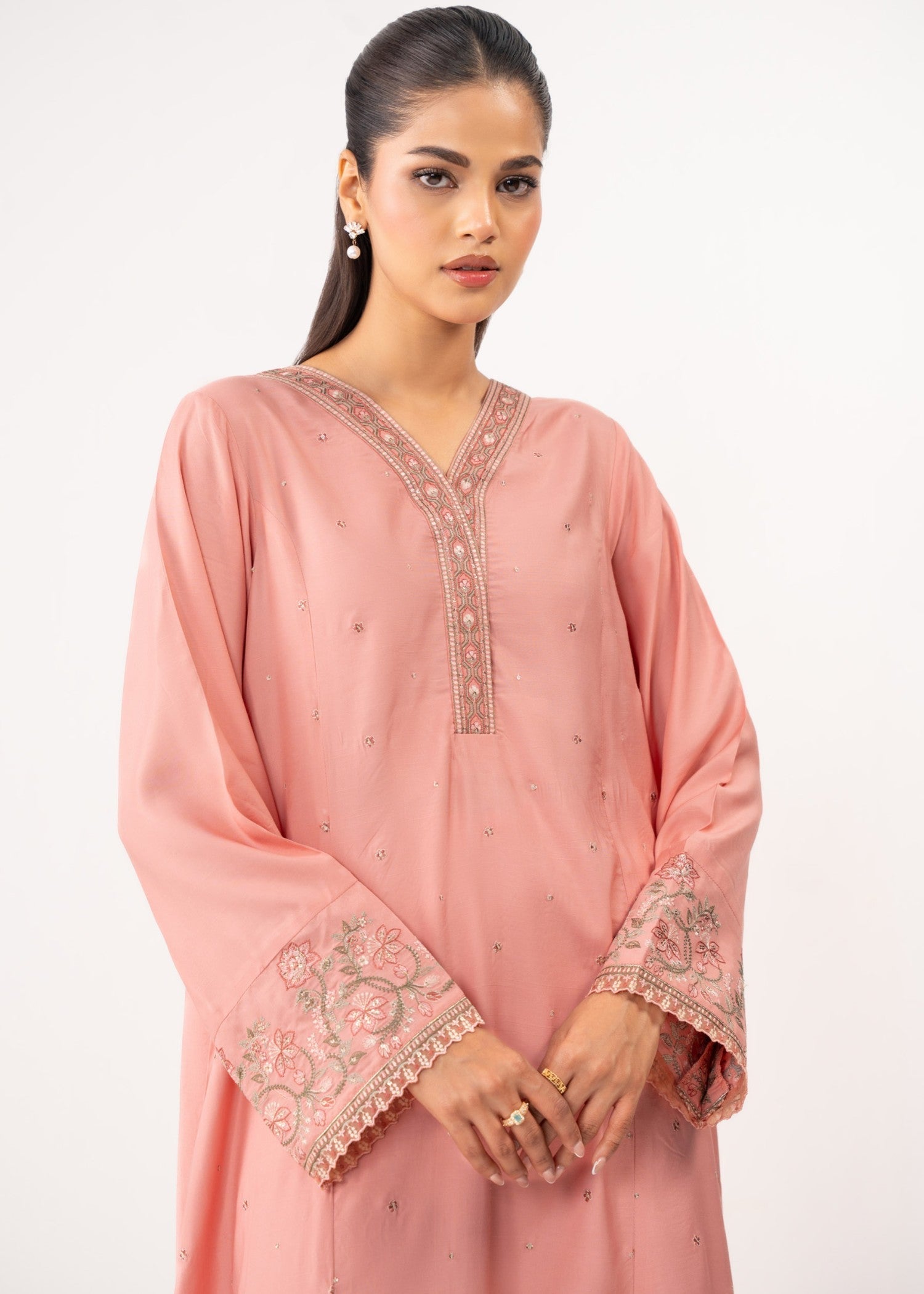 Zeen Stitched Embroidered Raw Silk Suit WZM25167 Women 2pcs