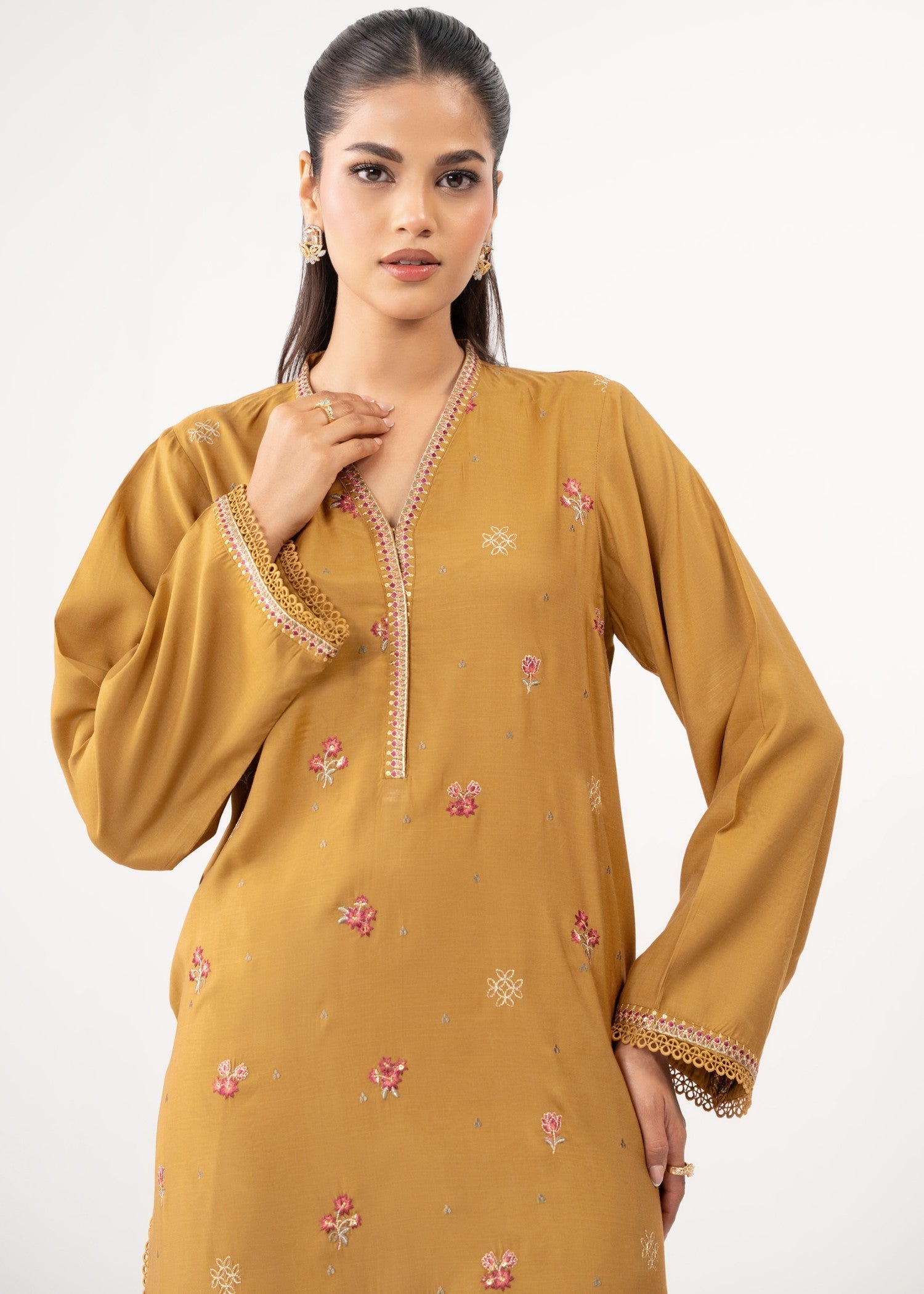 Zeen Stitched Embroidered Raw Silk Suit WZM25173 Women 2pcs