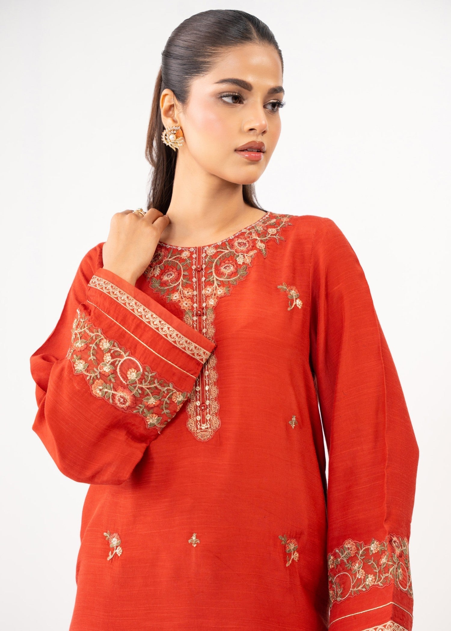 Zeen Stitched Embroidered Raw Silk Suit WZM25174 Women 2pcs