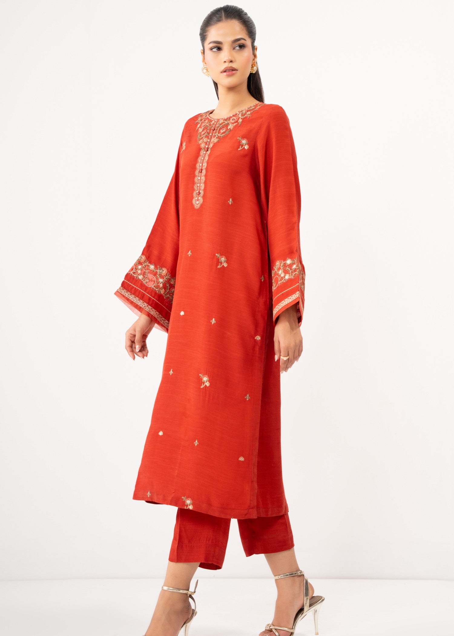 Zeen Stitched Embroidered Raw Silk Suit WZM25174 Women 2pcs