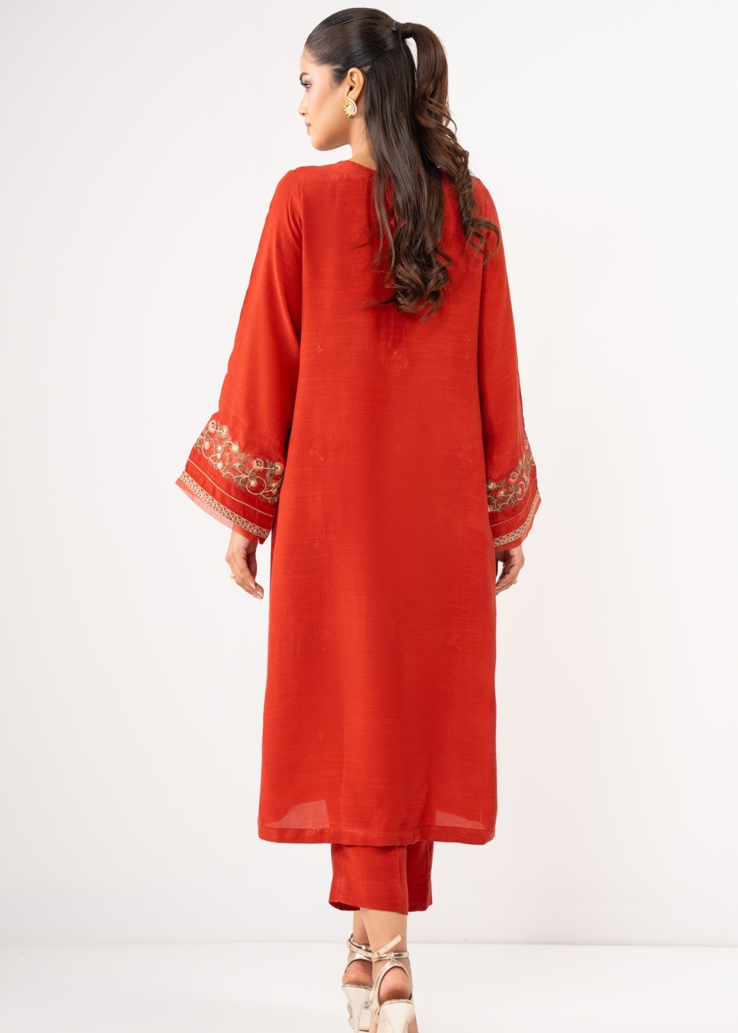 Zeen Stitched Embroidered Raw Silk Suit WZM25174 Women 2pcs