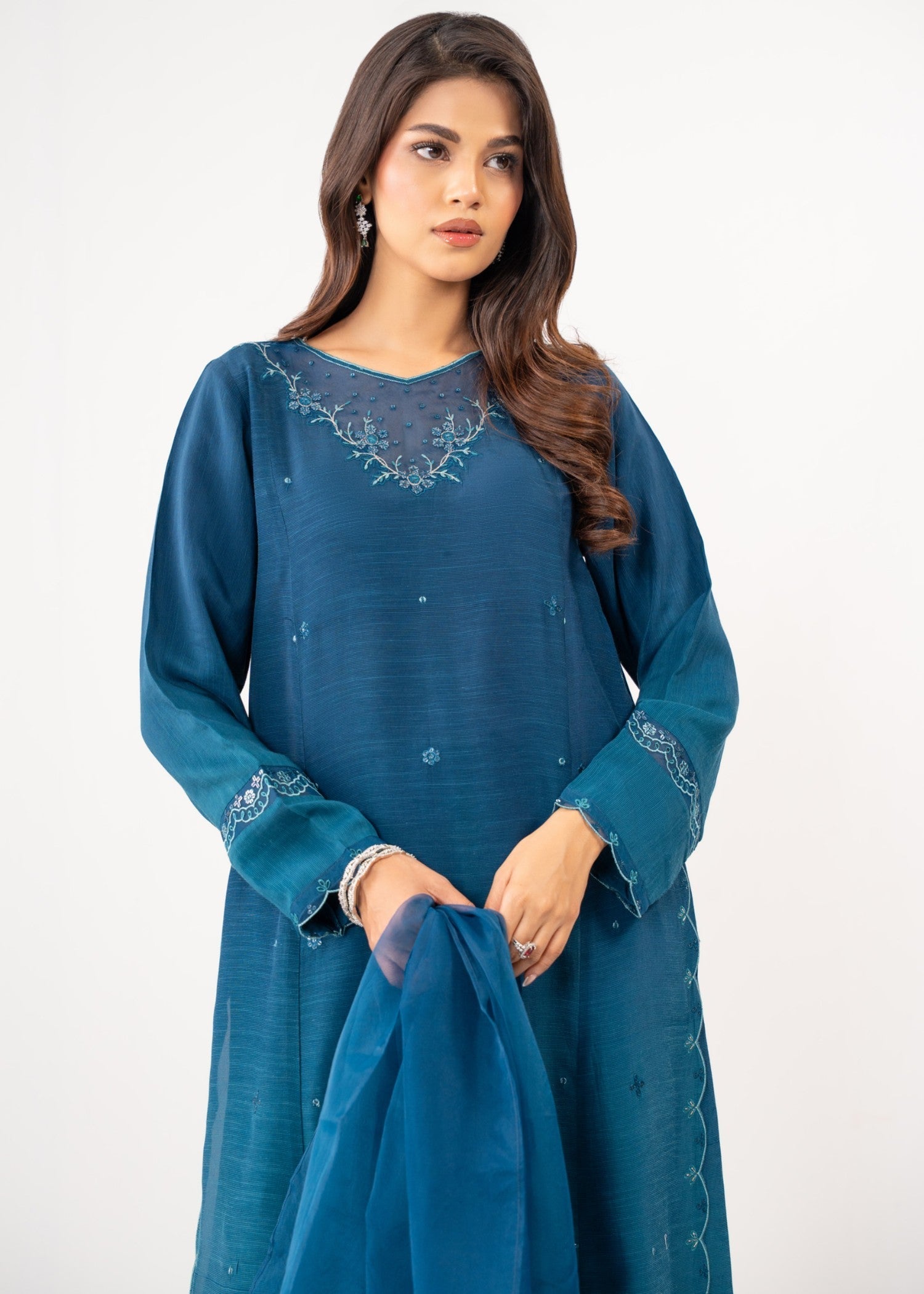 Zeen Stitched Embroidered Raw Silk Suit WZM35126 Women 3pcs