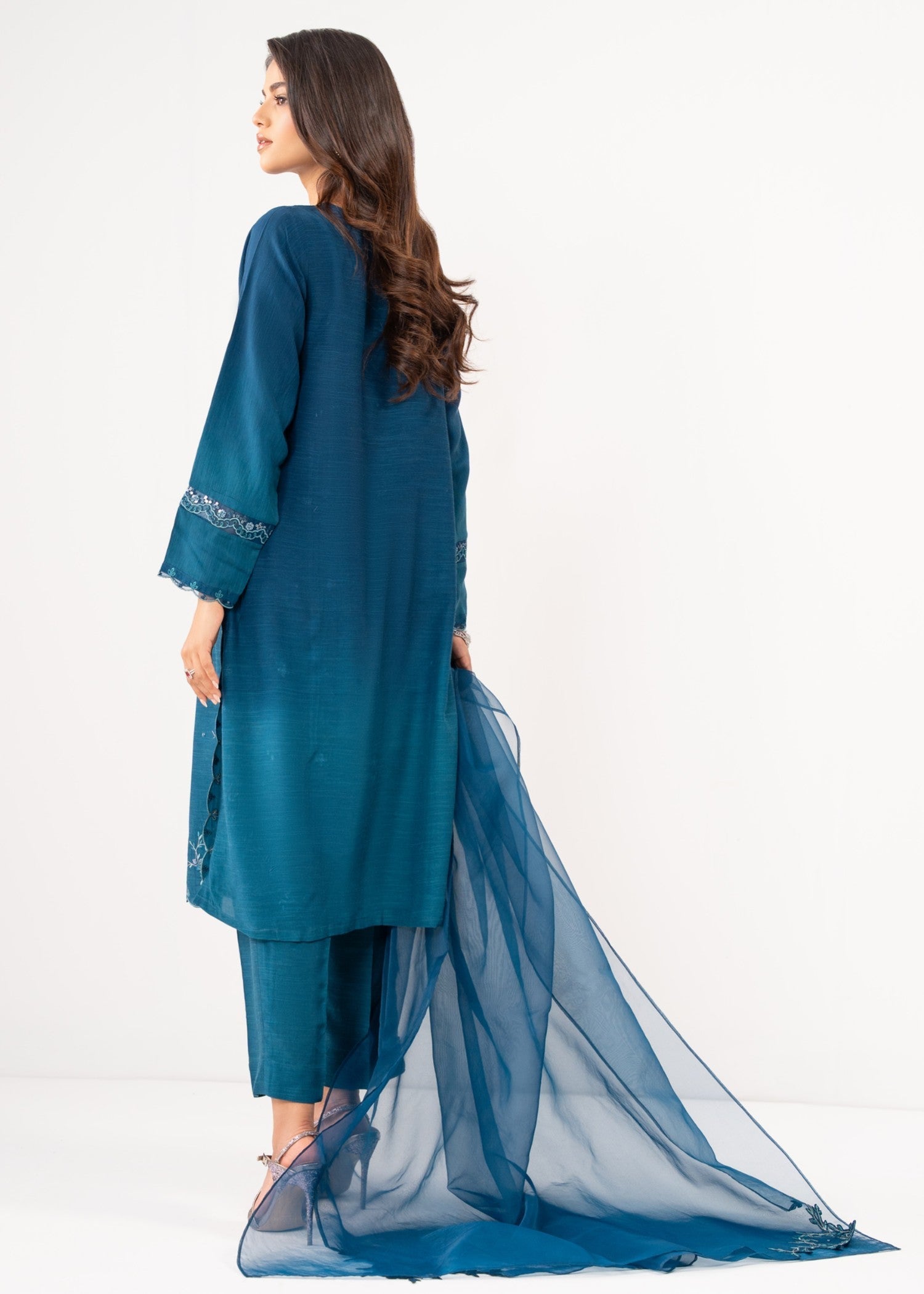 Zeen Stitched Embroidered Raw Silk Suit WZM35126 Women 3pcs
