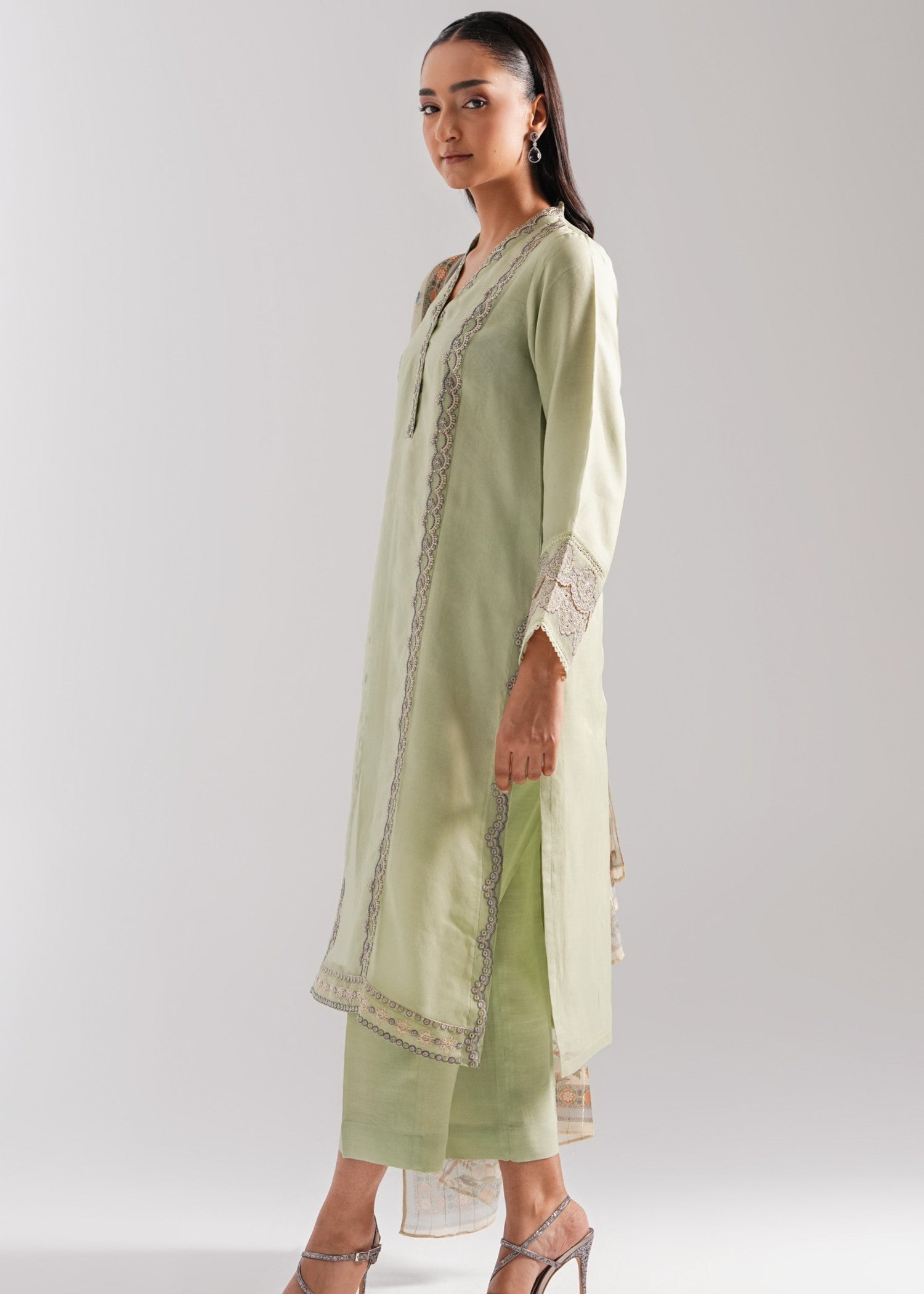 Zeen Stitched Embroidered Organza Suit WZM35127 Women 3pcs