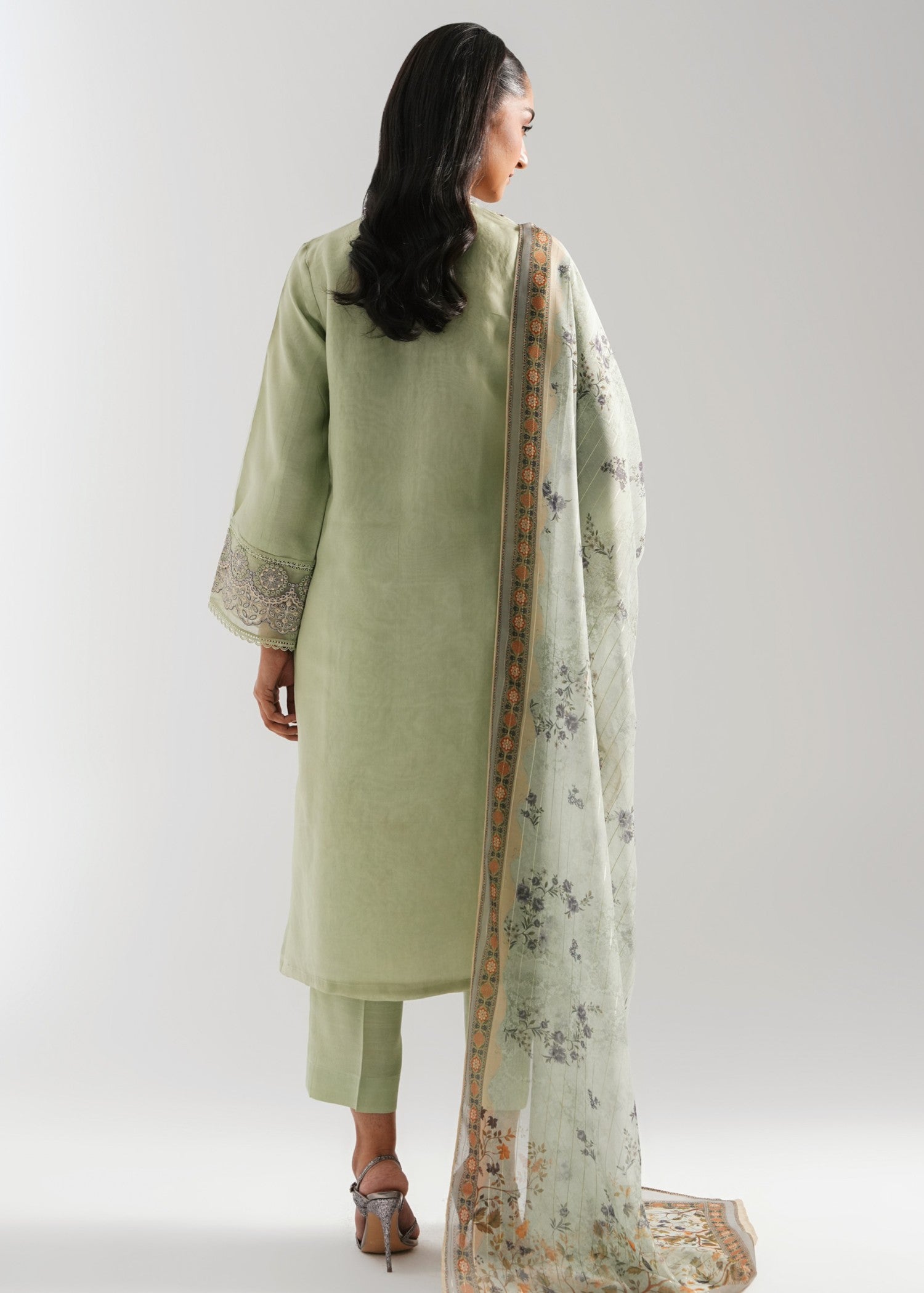 Zeen Stitched Embroidered Organza Suit WZM35127 Women 3pcs