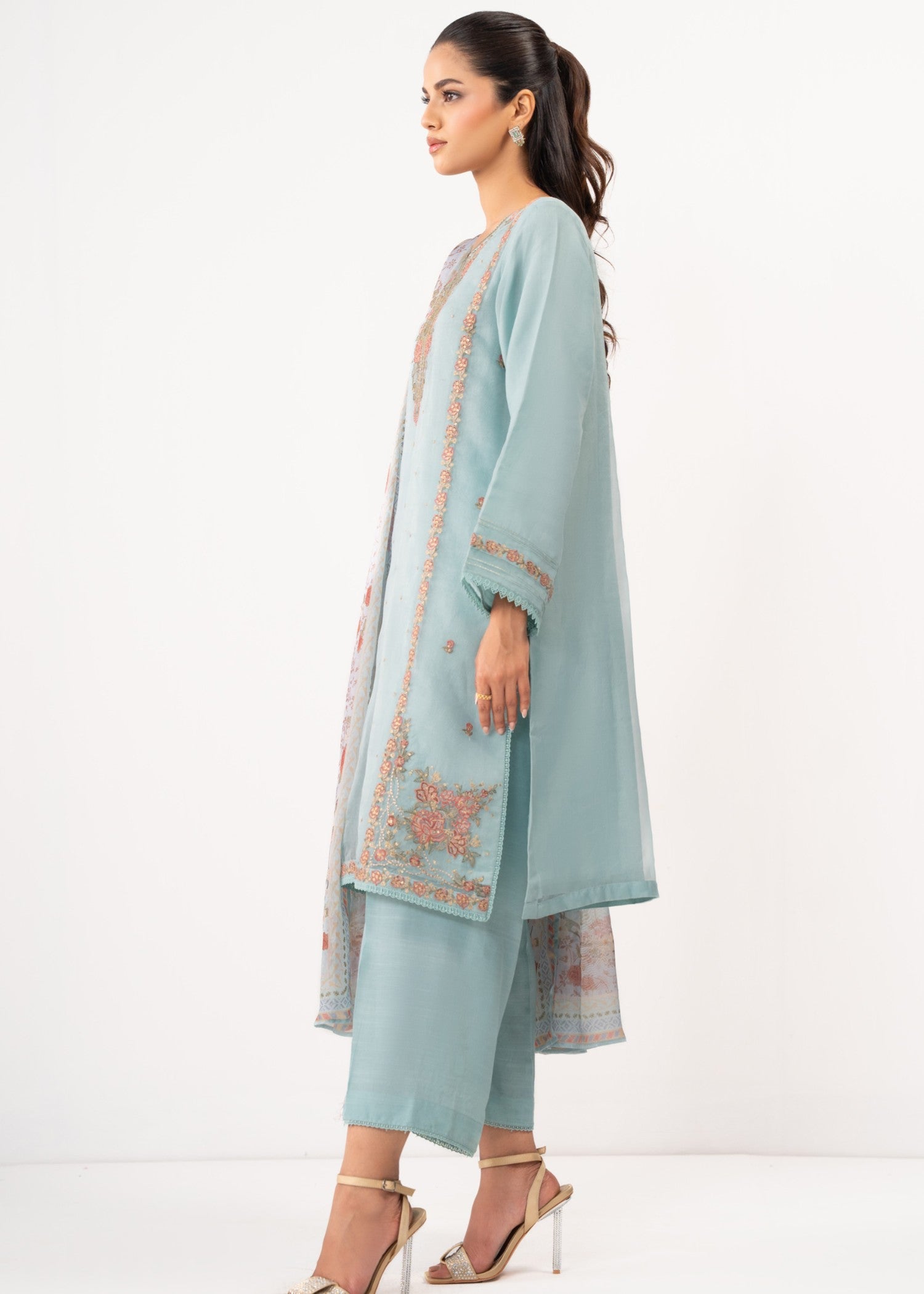 Zeen Stitched Embroidered Organza Suit WZM35129 Women 3pcs