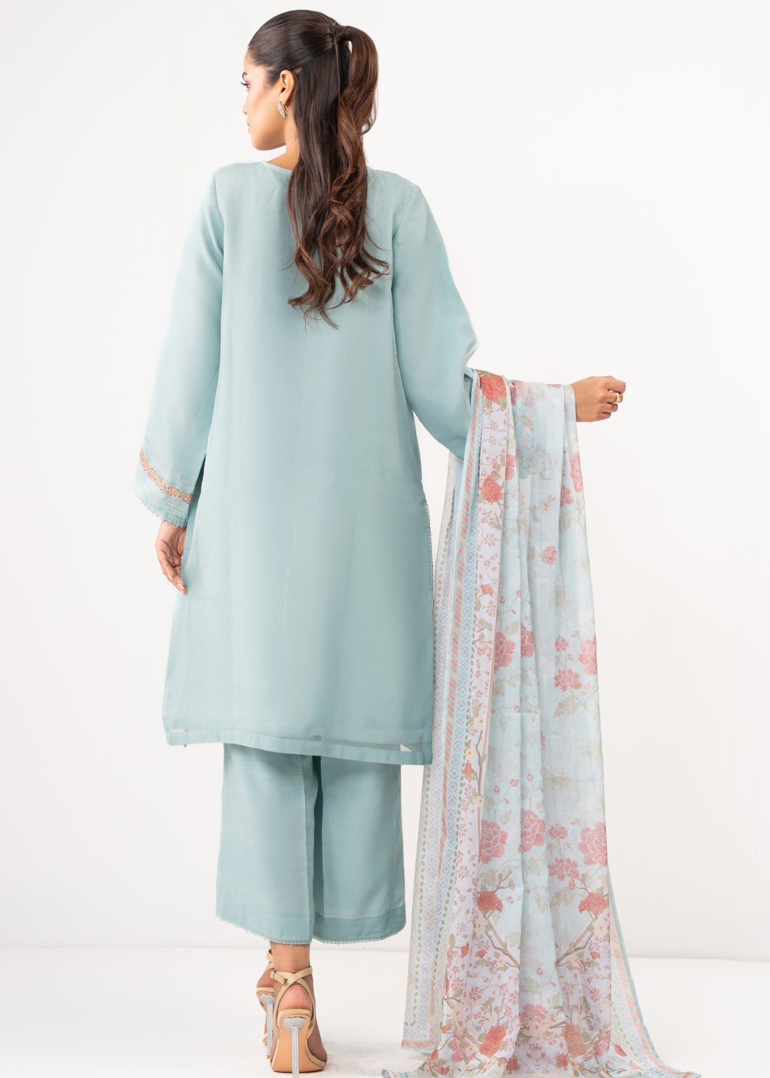 Zeen Stitched Embroidered Organza Suit WZM35129 Women 3pcs