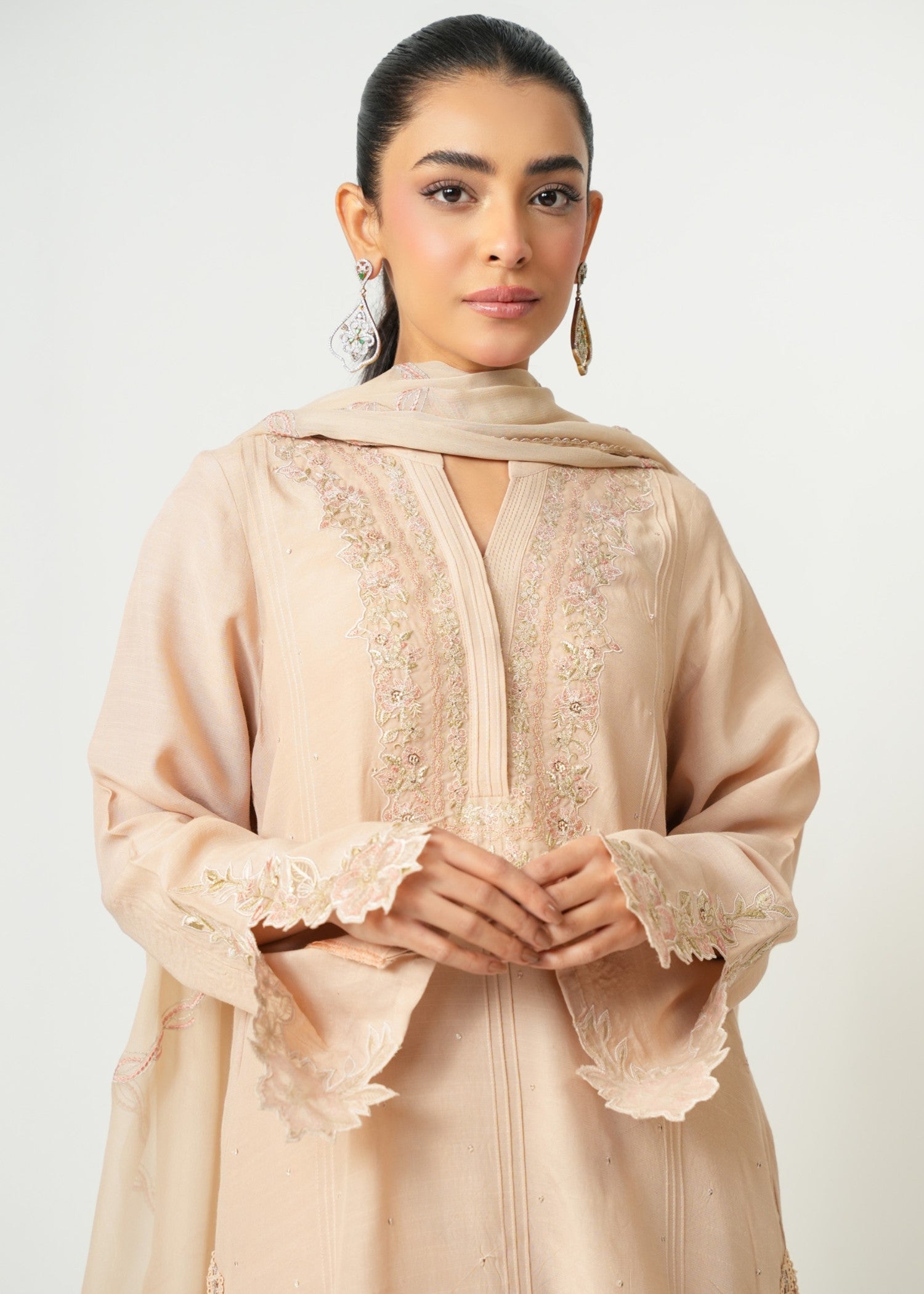 Zeen Stitched Embroidered Raw Silk Suit WZM35137 Women 3pcs