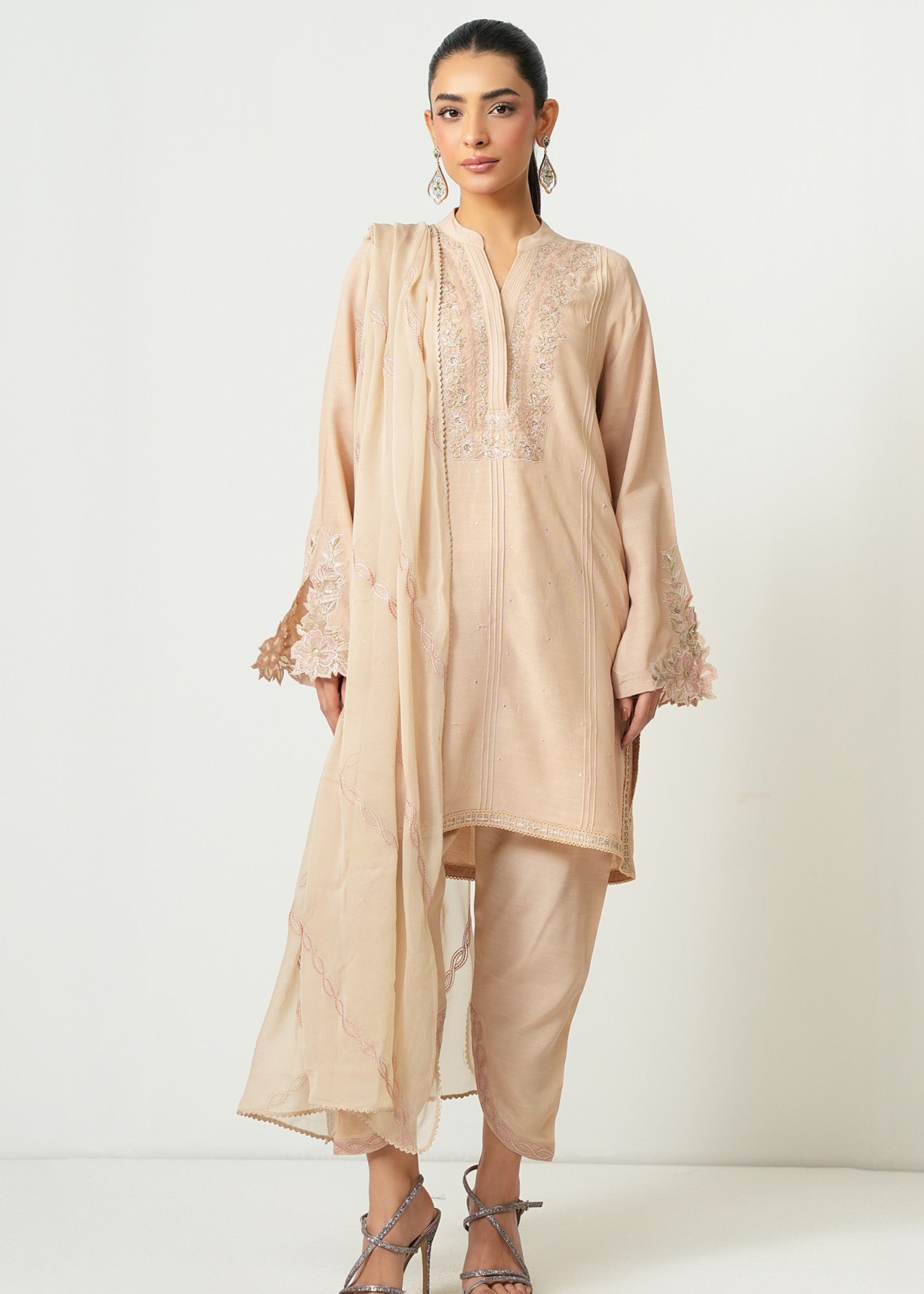 Zeen Stitched Embroidered Raw Silk Suit WZM35137 Women 3pcs
