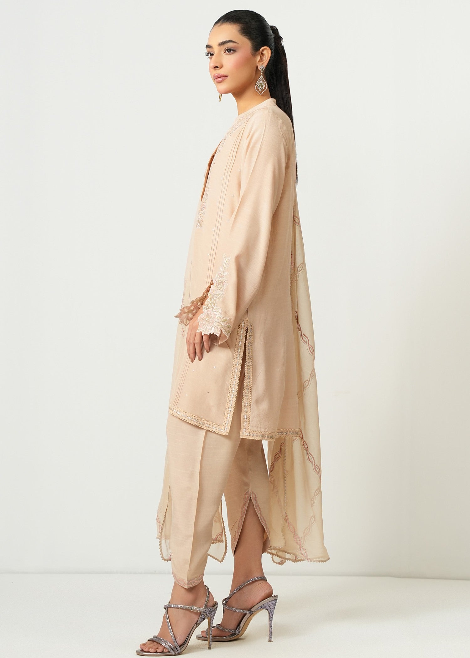 Zeen Stitched Embroidered Raw Silk Suit WZM35137 Women 3pcs