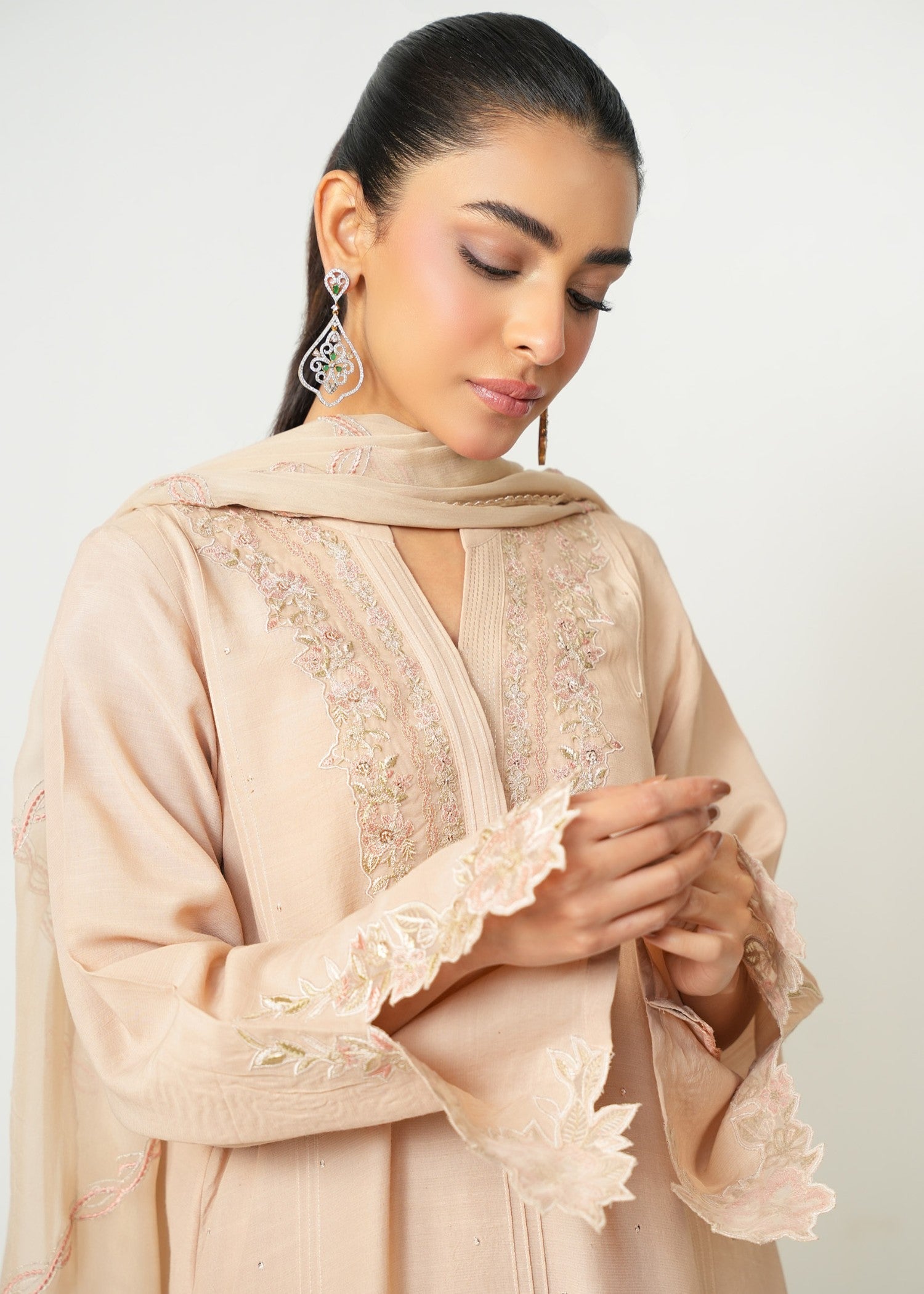 Zeen Stitched Embroidered Raw Silk Suit WZM35137 Women 3pcs