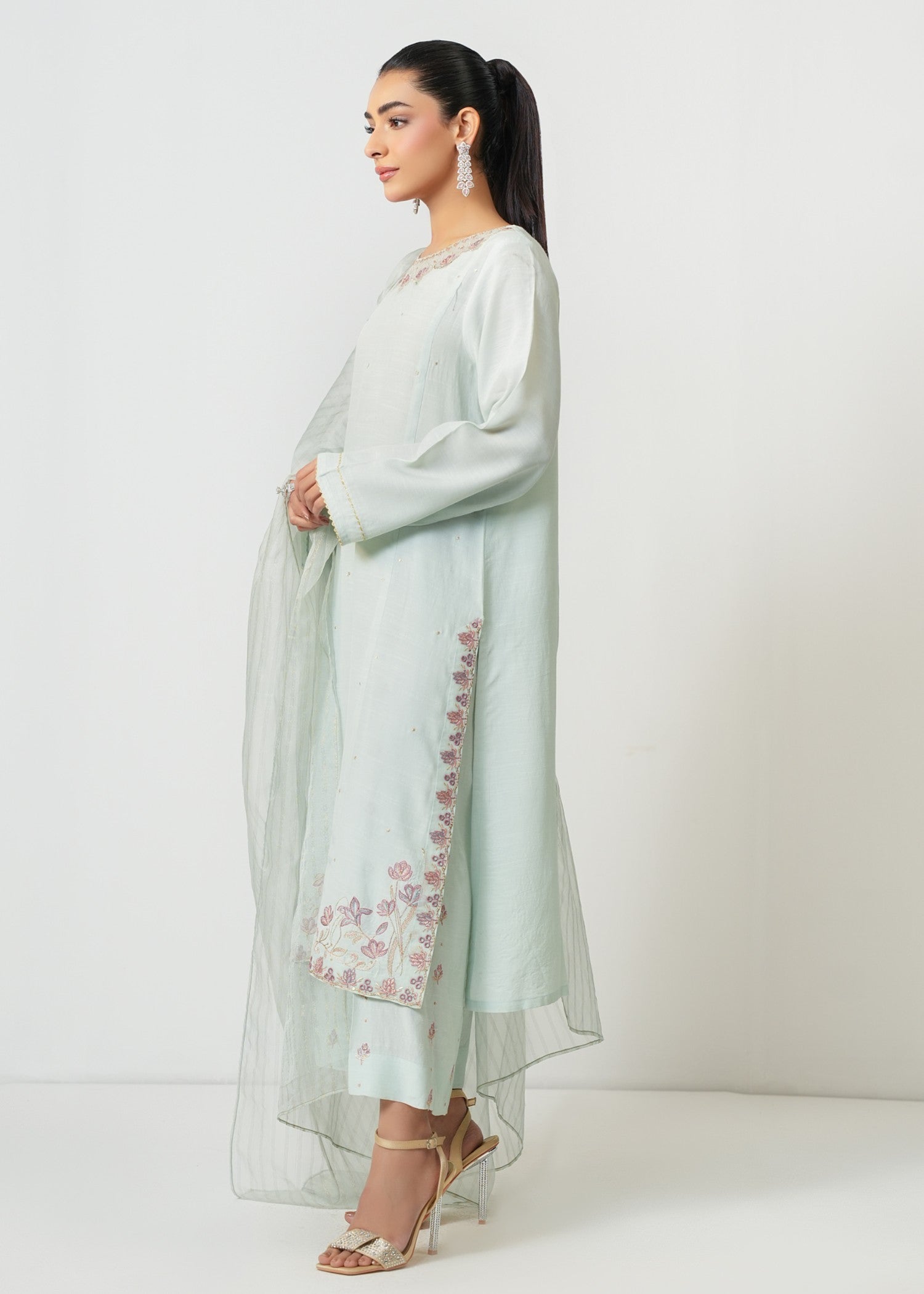 Zeen Stitched Embroidered Raw Silk Suit WZM35140 Women 3pcs