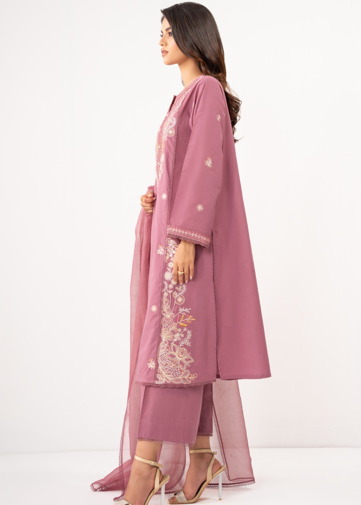 Zeen Stitched Embroidered Cambric Suit WZM35153 Women 3pcs