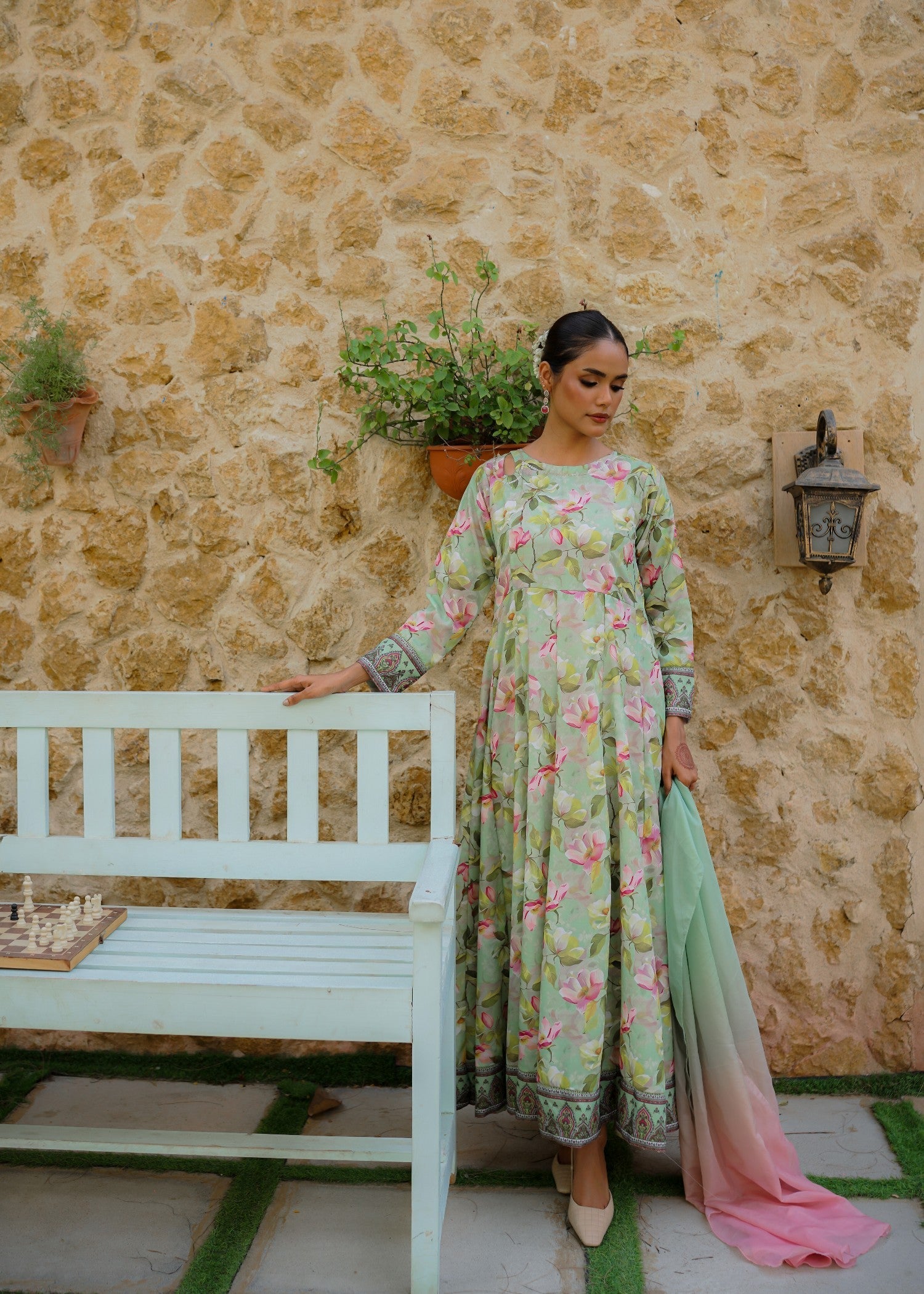 The Affordable Designer Jade Floral frock Women 2pcs