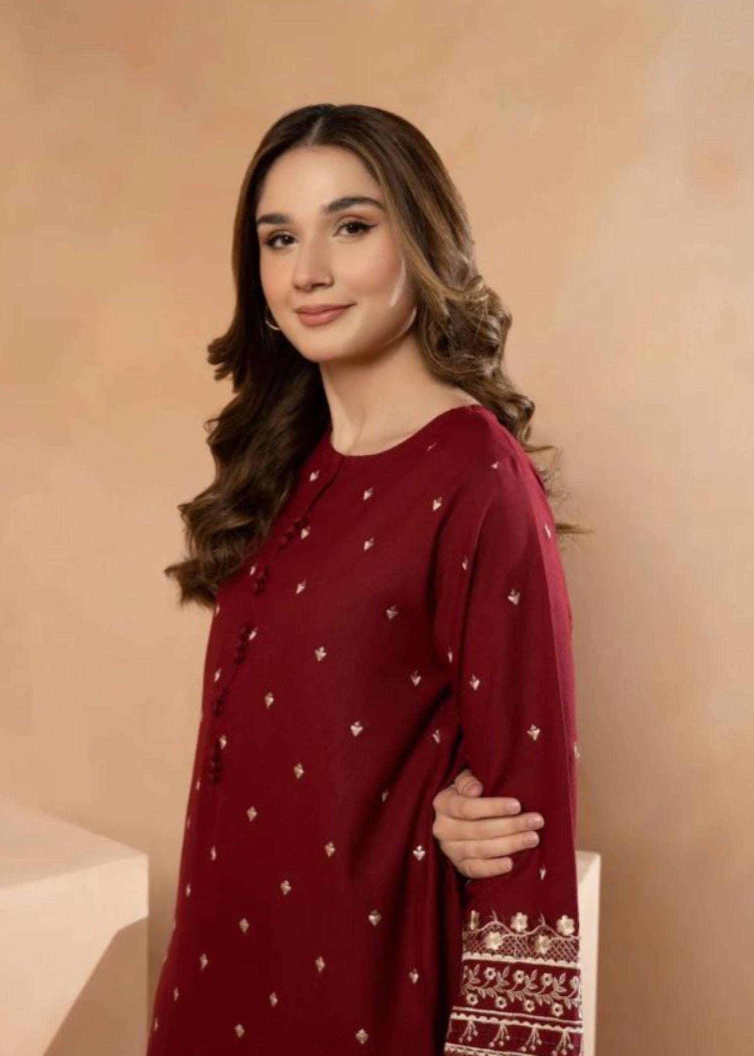 Tawakal Closet Pop Garnet Linen Women 2pcs