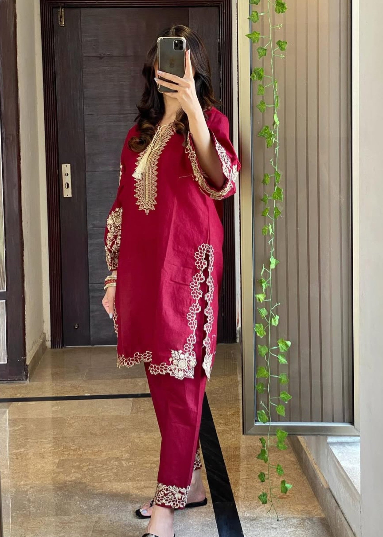 Haraj Collections Sequence Cotton Embroidered Women 2pcs