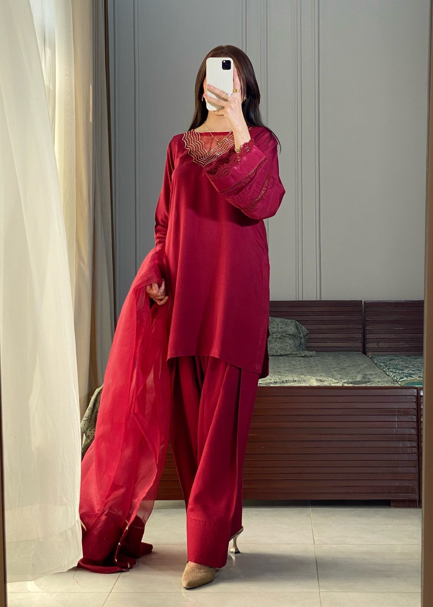 Wasli Ruby Farshi Shalwar Women 3pcs