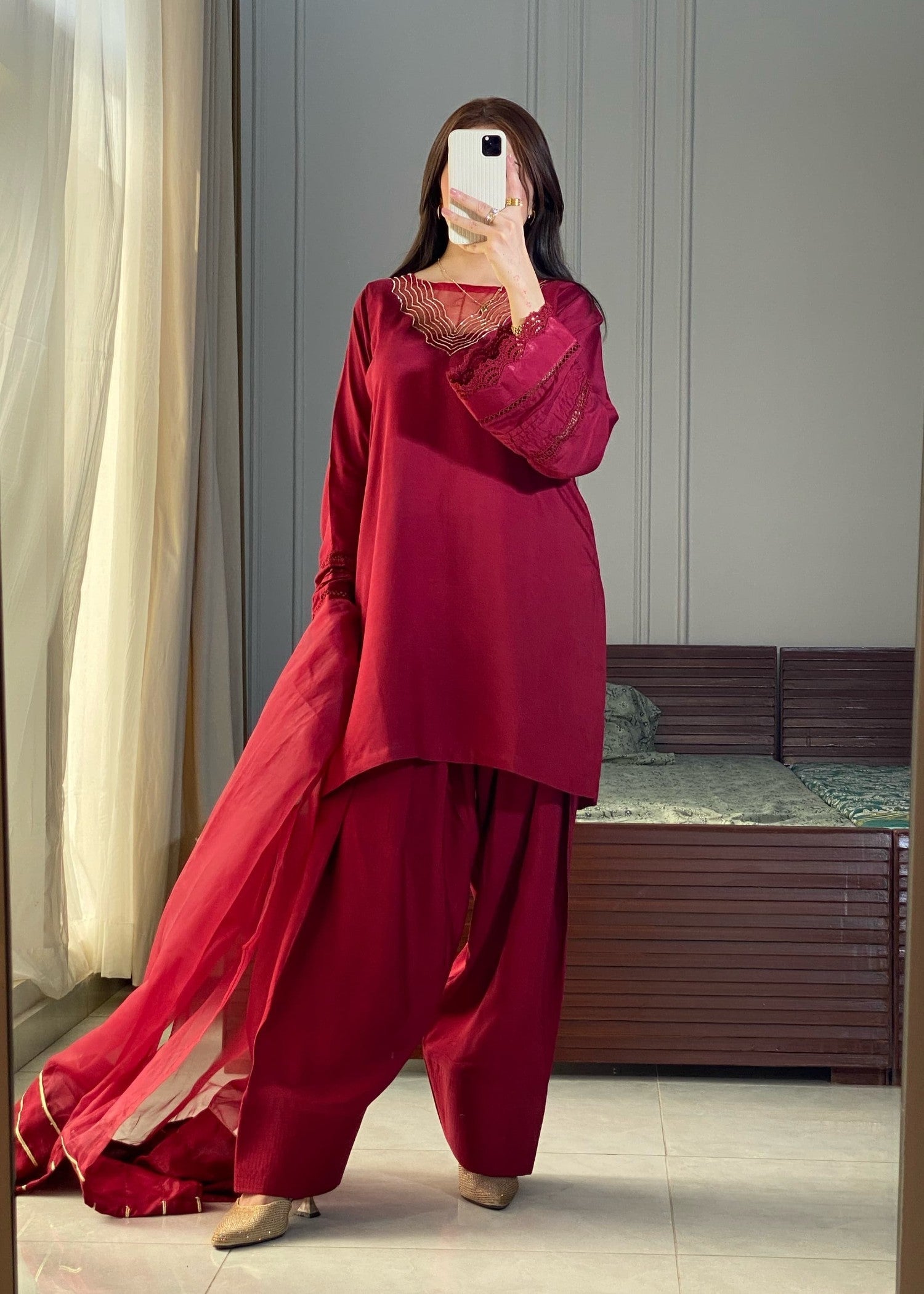 Wasli Ruby Farshi Shalwar Women 3pcs