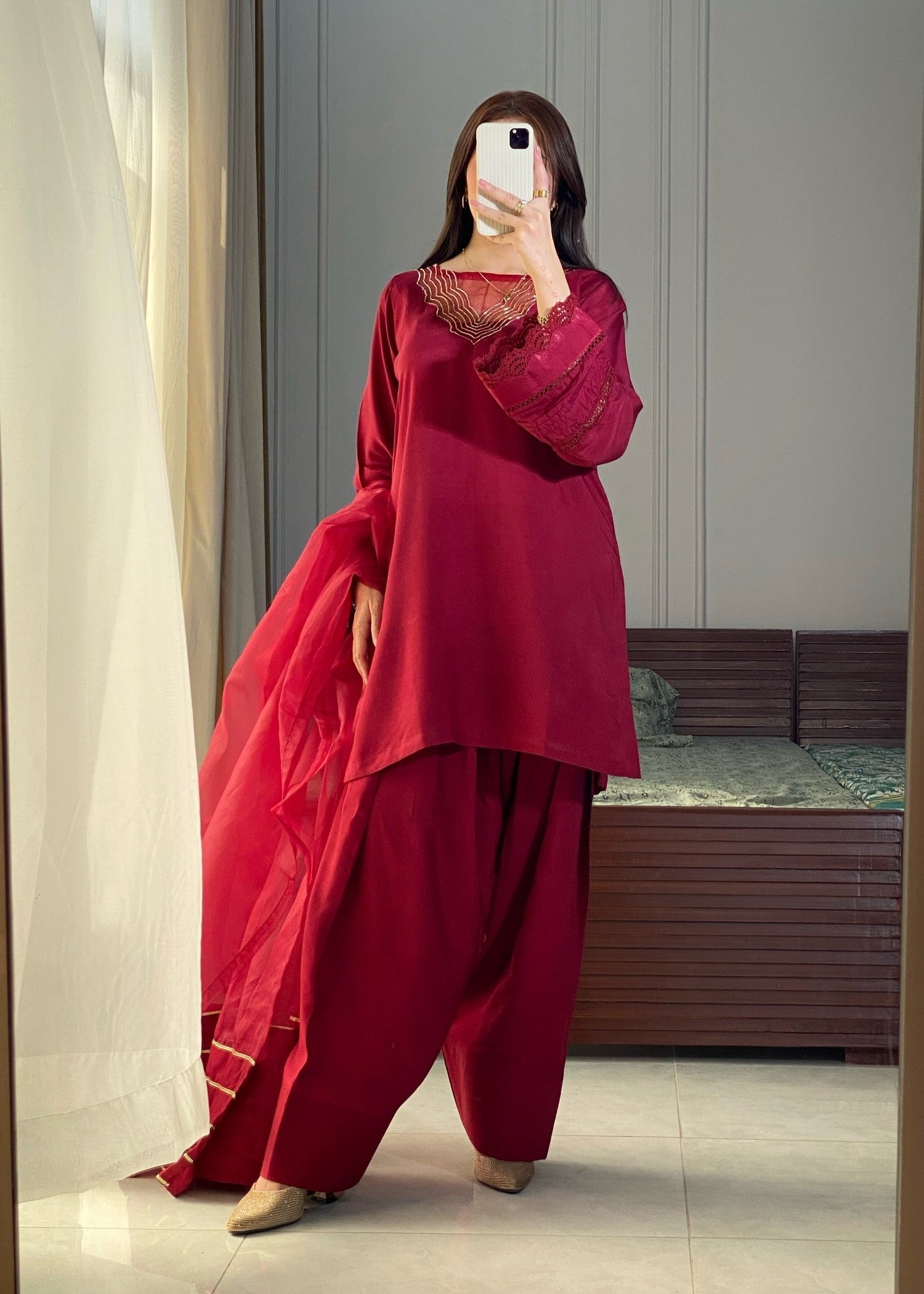 Wasli Ruby Farshi Shalwar Women 3pcs