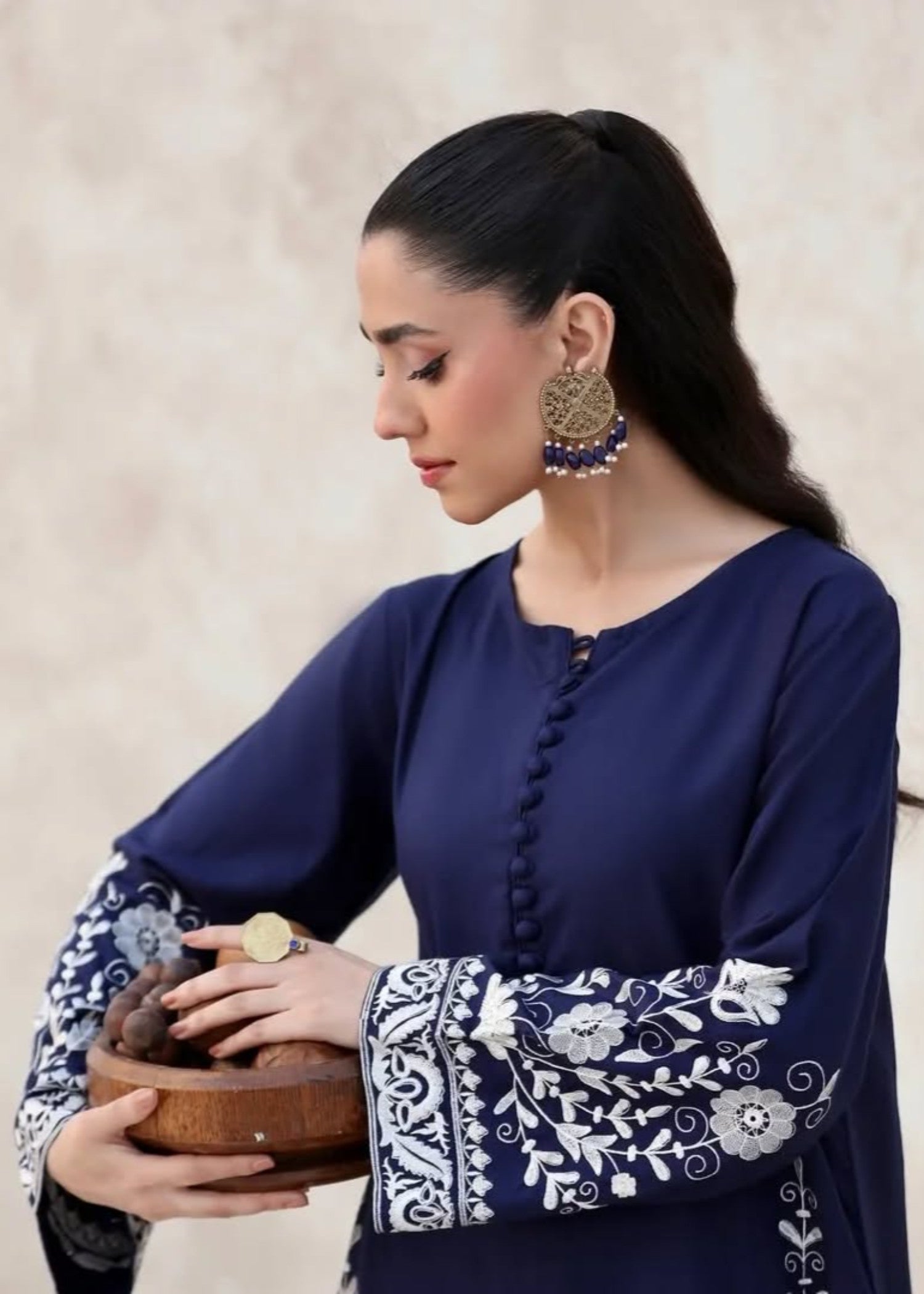 Gulposh Arzuo Long Length (Embroidery ) Blue Women 2pcs