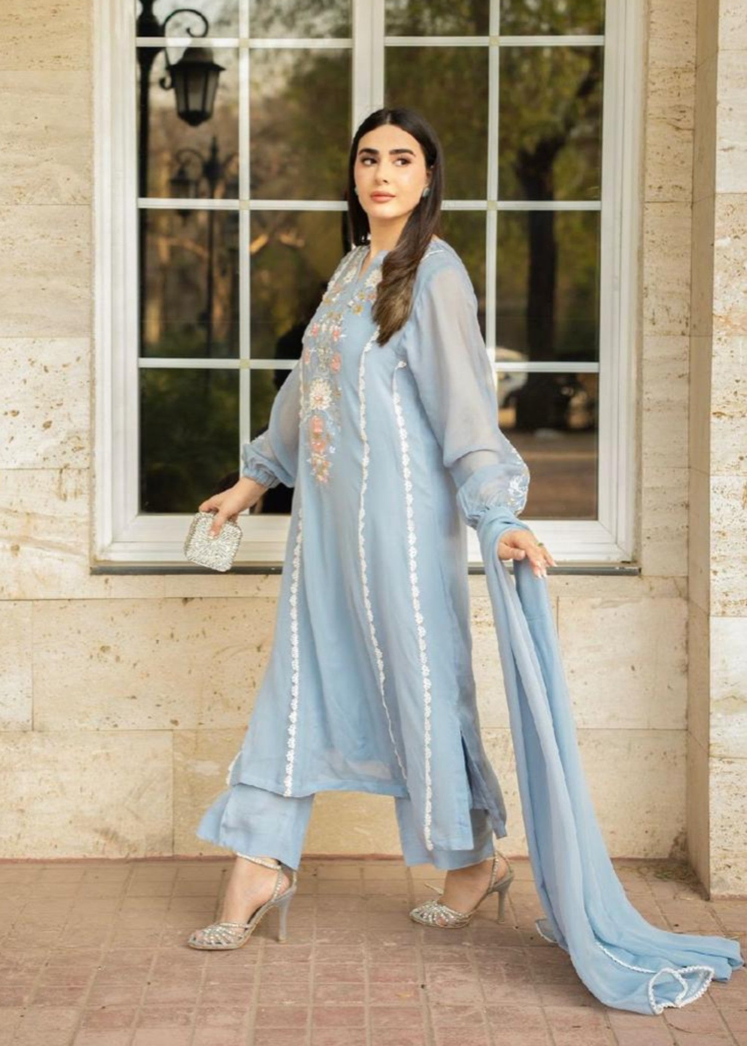Maroon By Iqra Chaudhry Moon Grey Women 3pcs