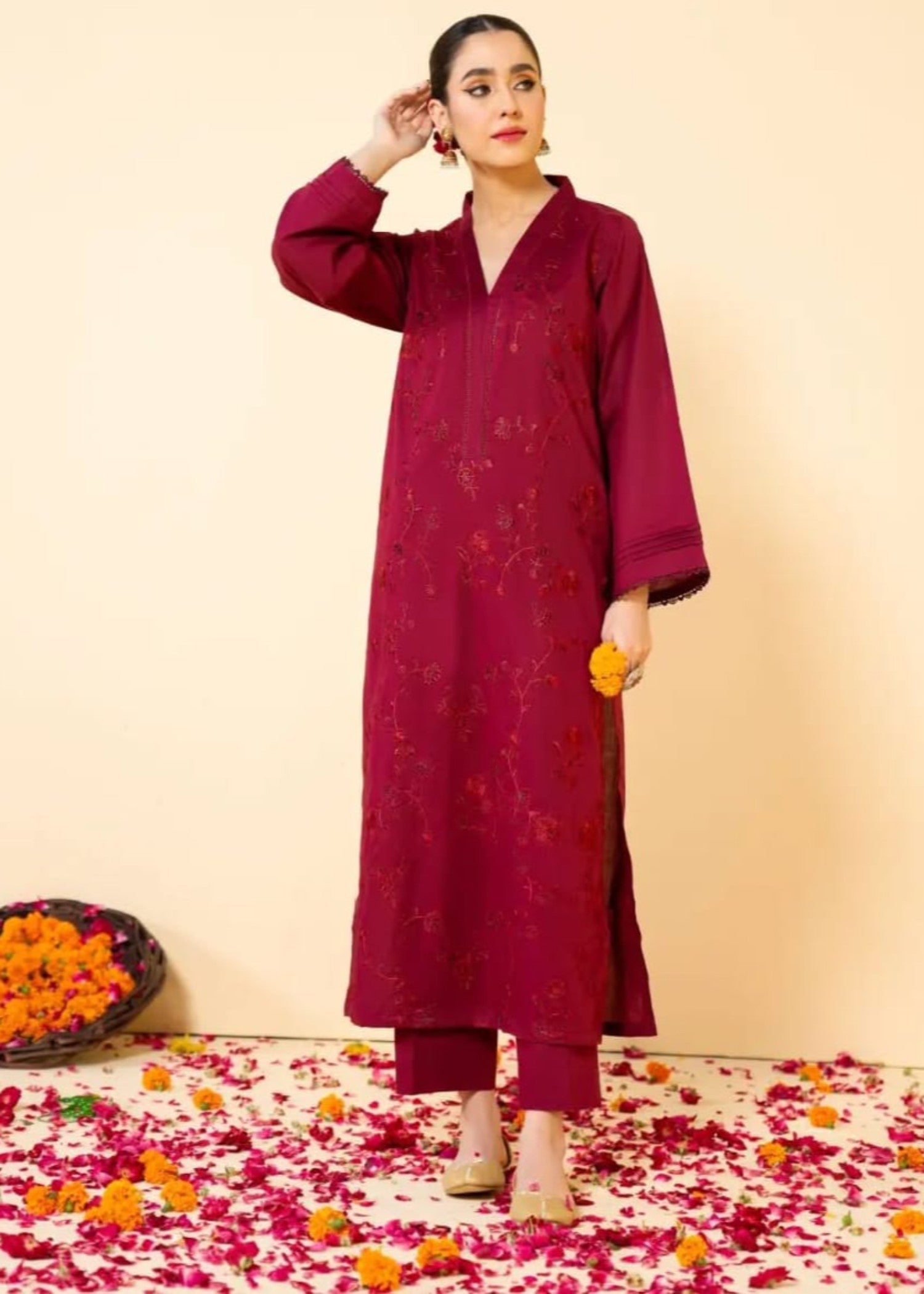 Bin Fatteh Fashion RUBBY BLOOM Women 2pcs