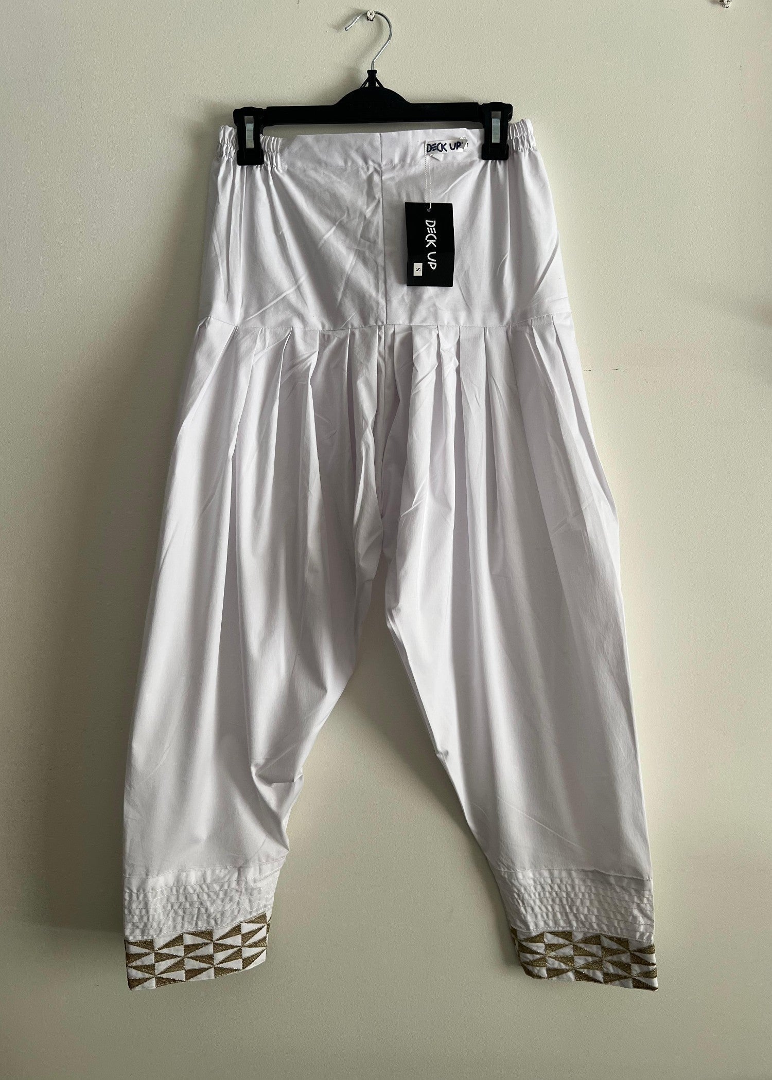 DECK UP Zari Mori Shalwar White Women 1pcs