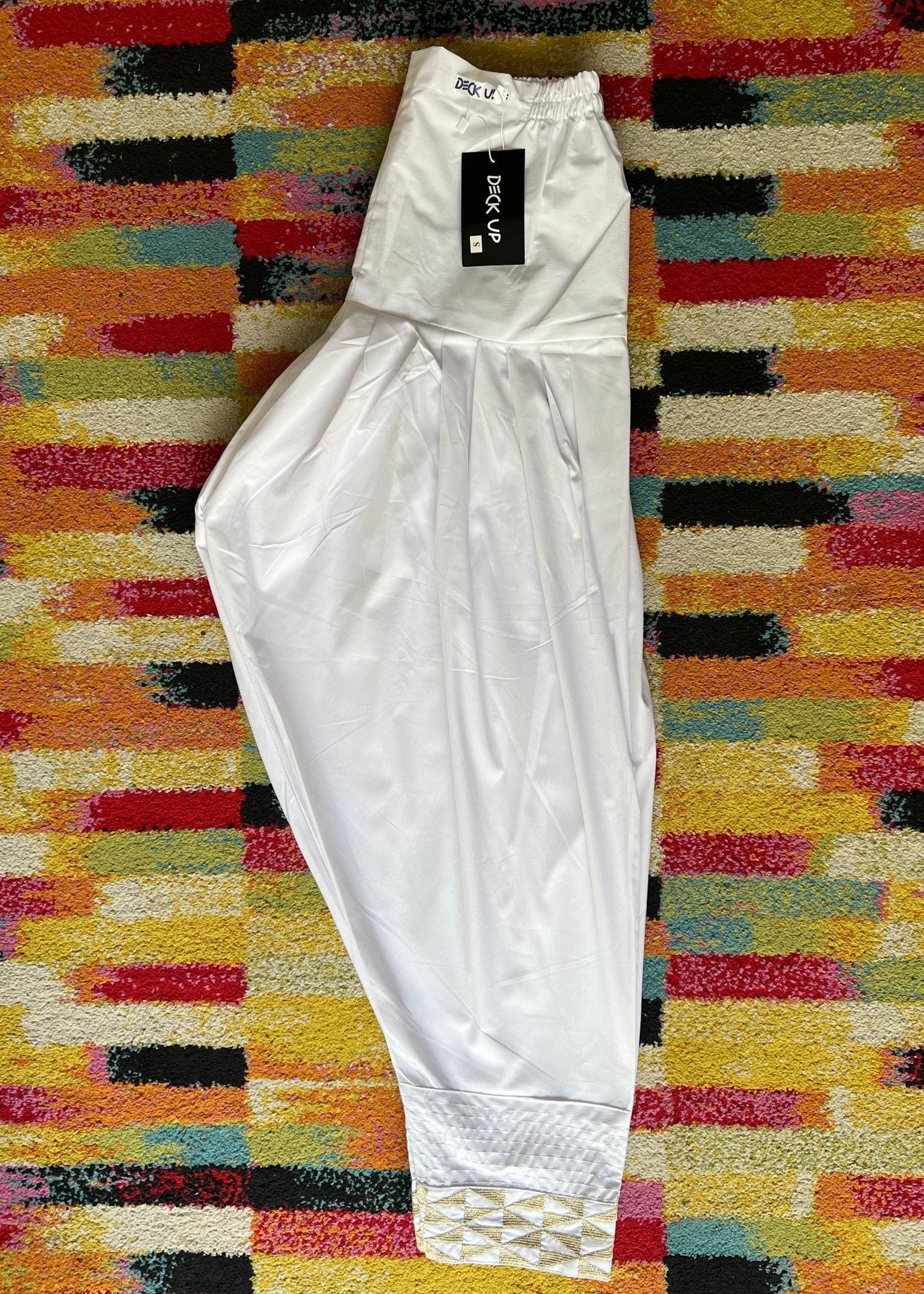DECK UP Zari Mori Shalwar White Women 1pcs