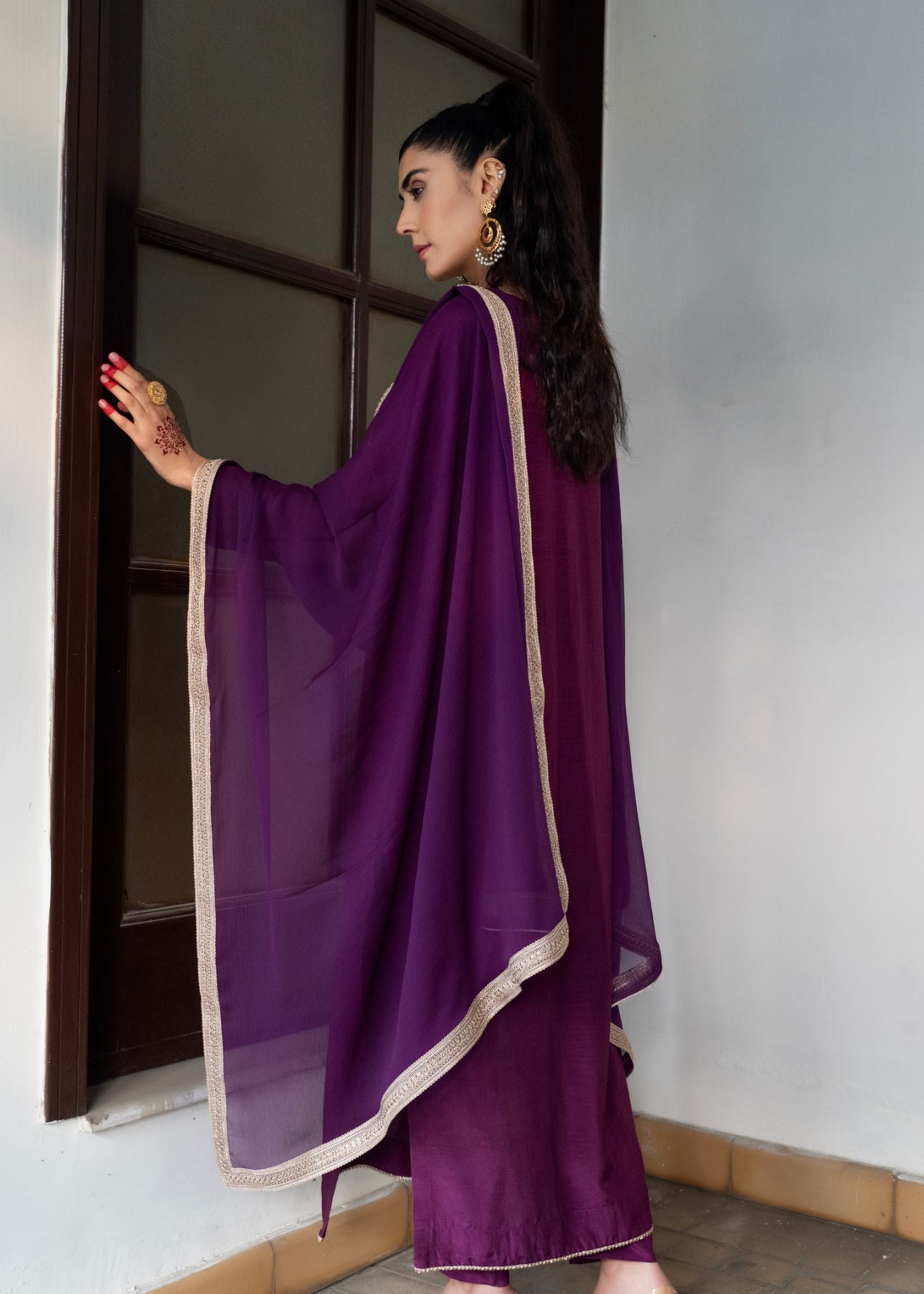 Zarsah Royal purple Trio Women 3pcs