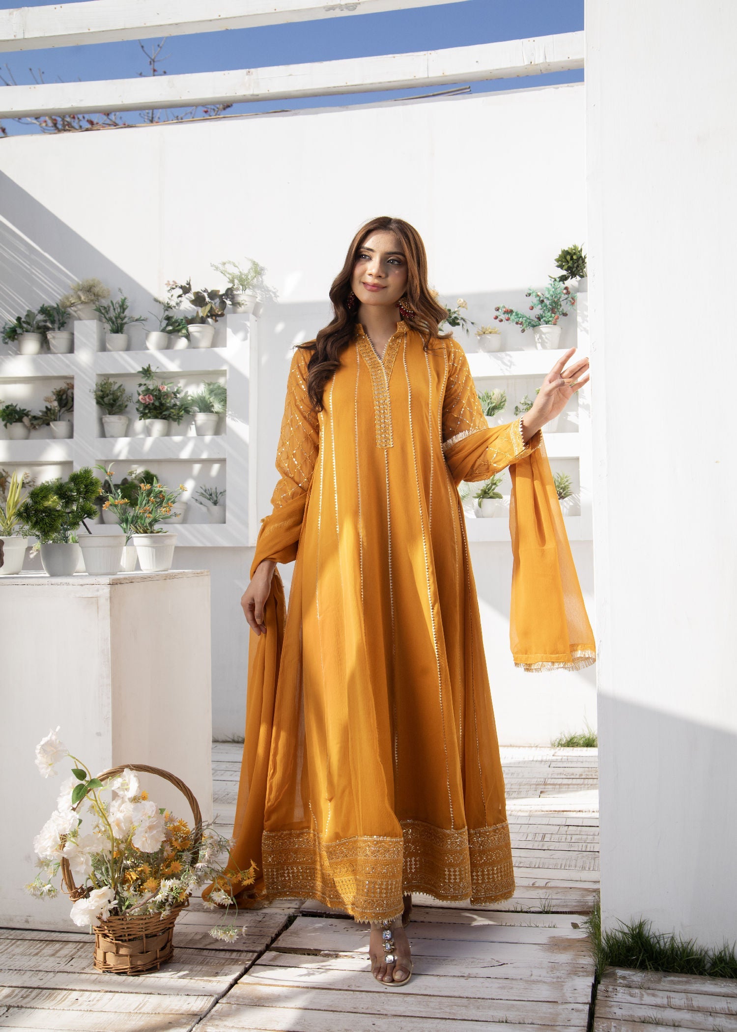 Manahils KURTI 106 COPPER ORANGE Women 3pcs