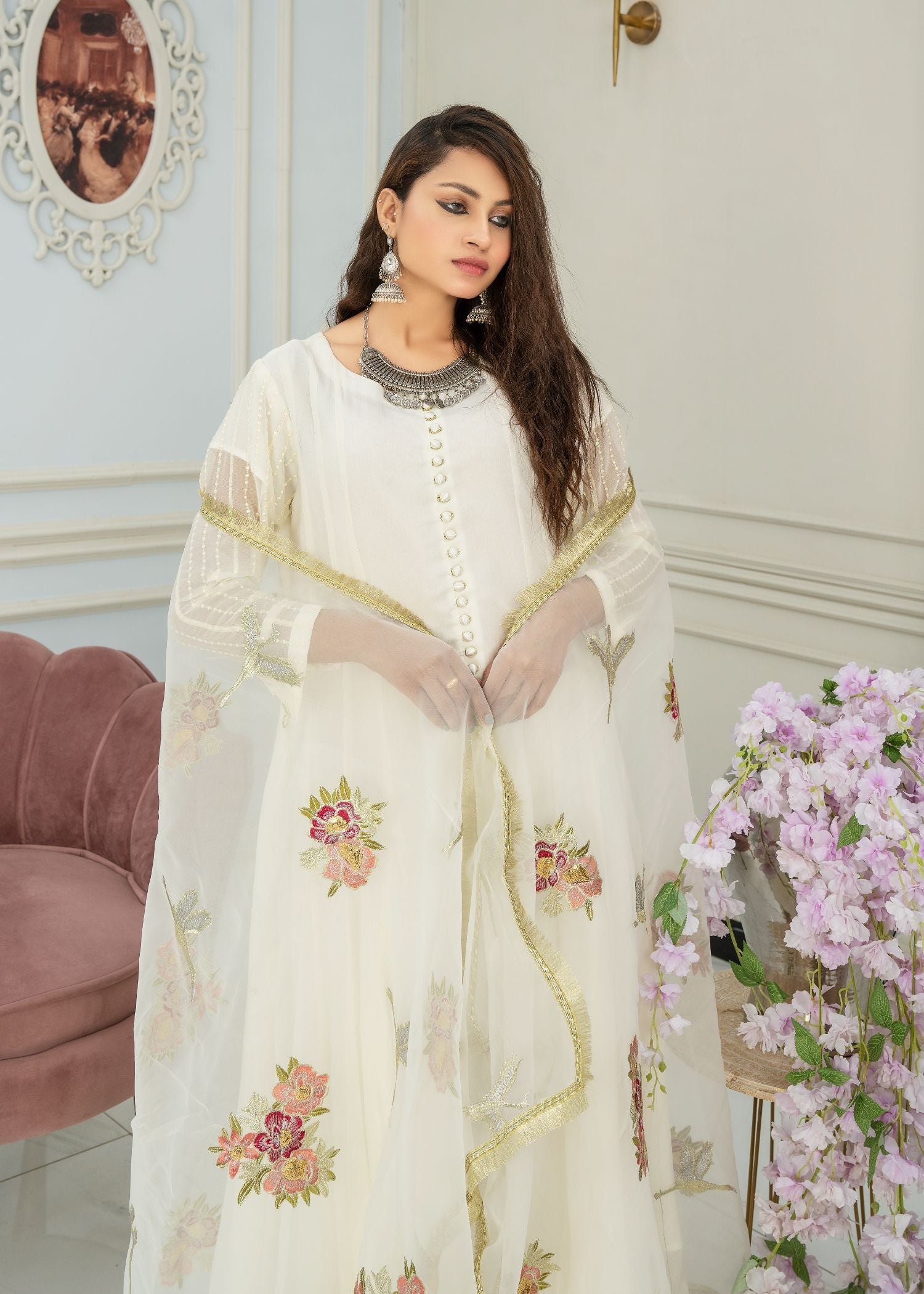 Pehnawa By Bin Akram’s HEAVENLY PETALS CHIFFON Women 3pcs