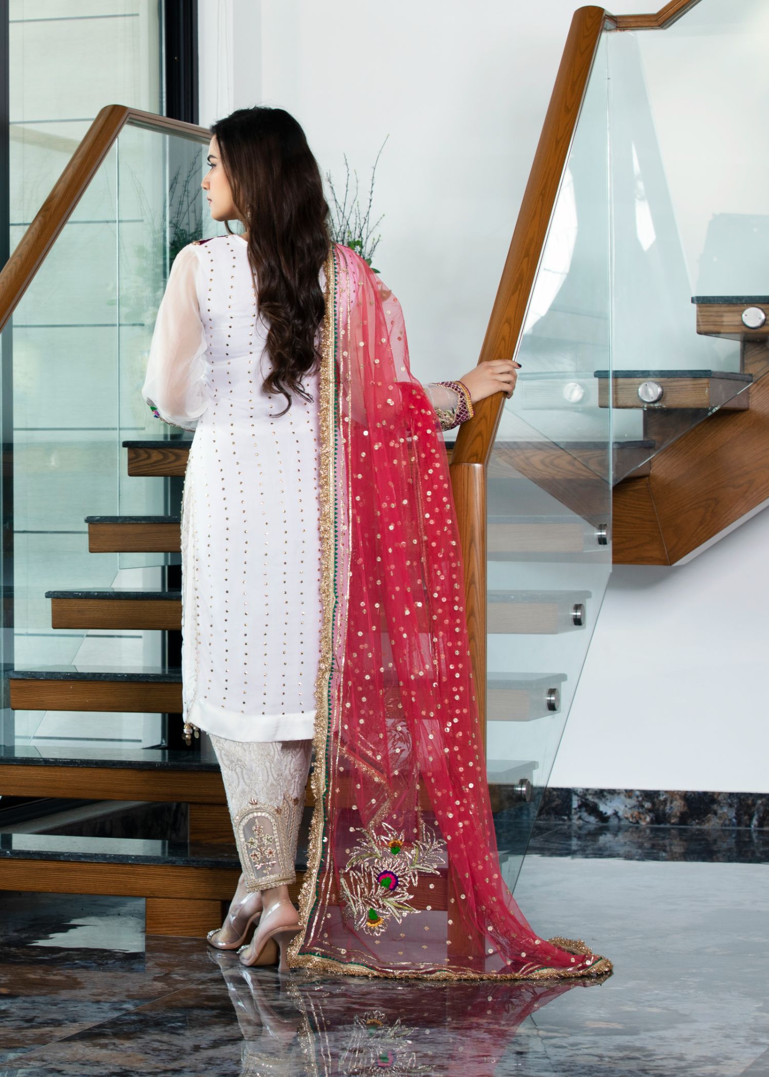 Khuda Baksh Creations Z 279 White Women 4pcs