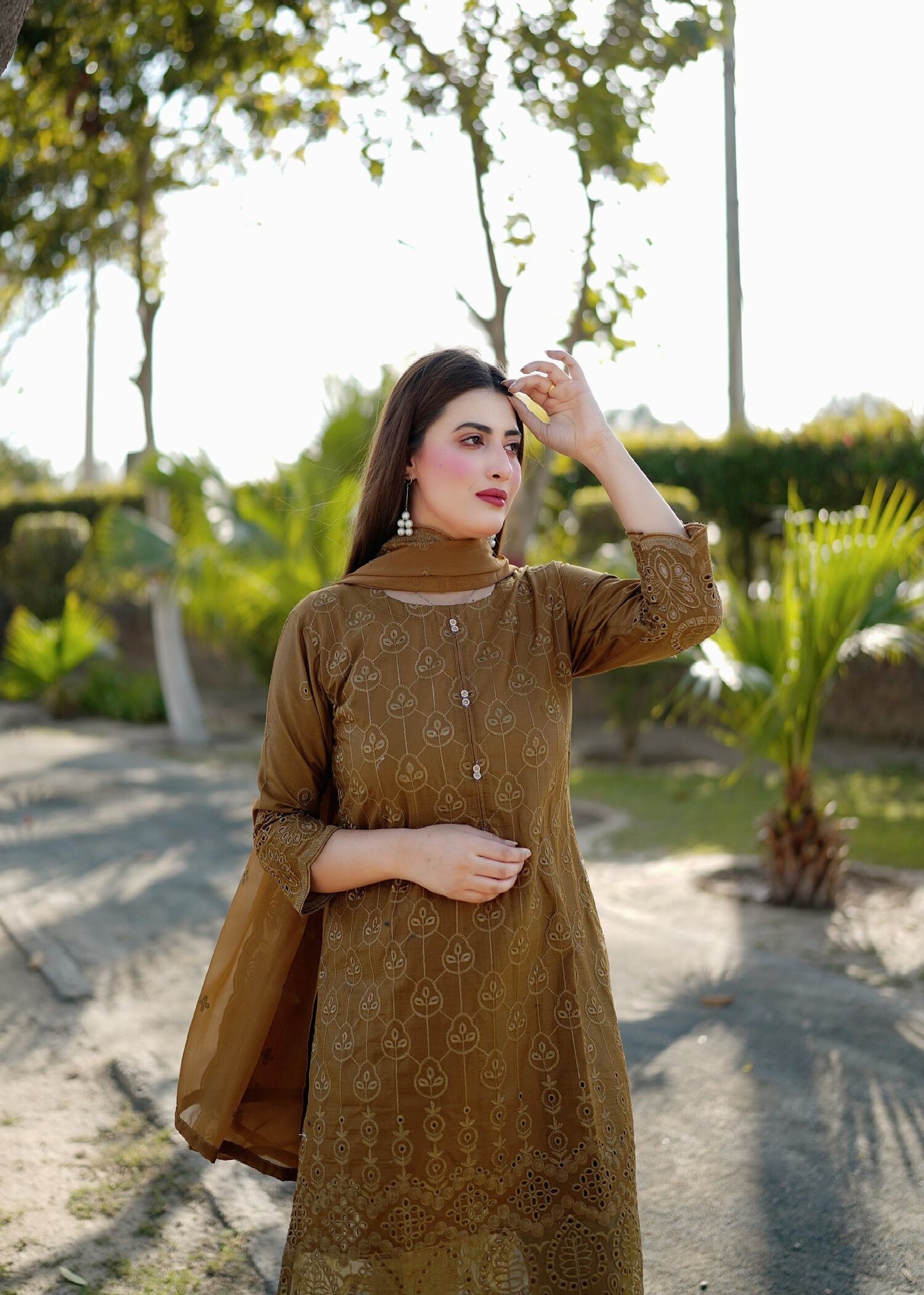 Four Season Boutique Forever Cotton Camel Brown Women 3pcs