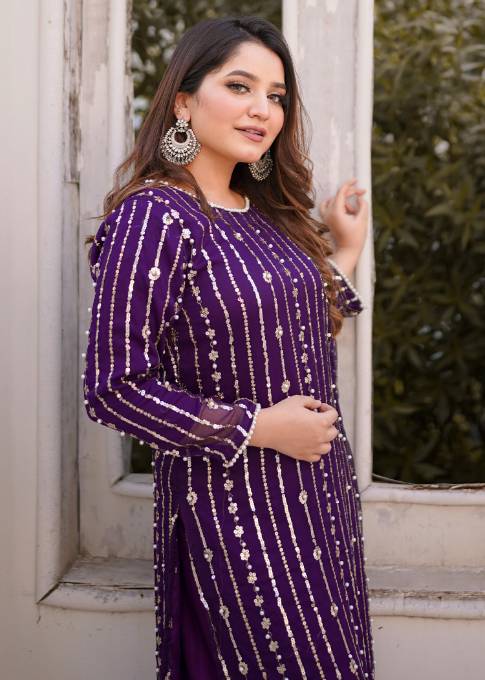 Rangoon Clothing Taabir Purple Women 3pcs