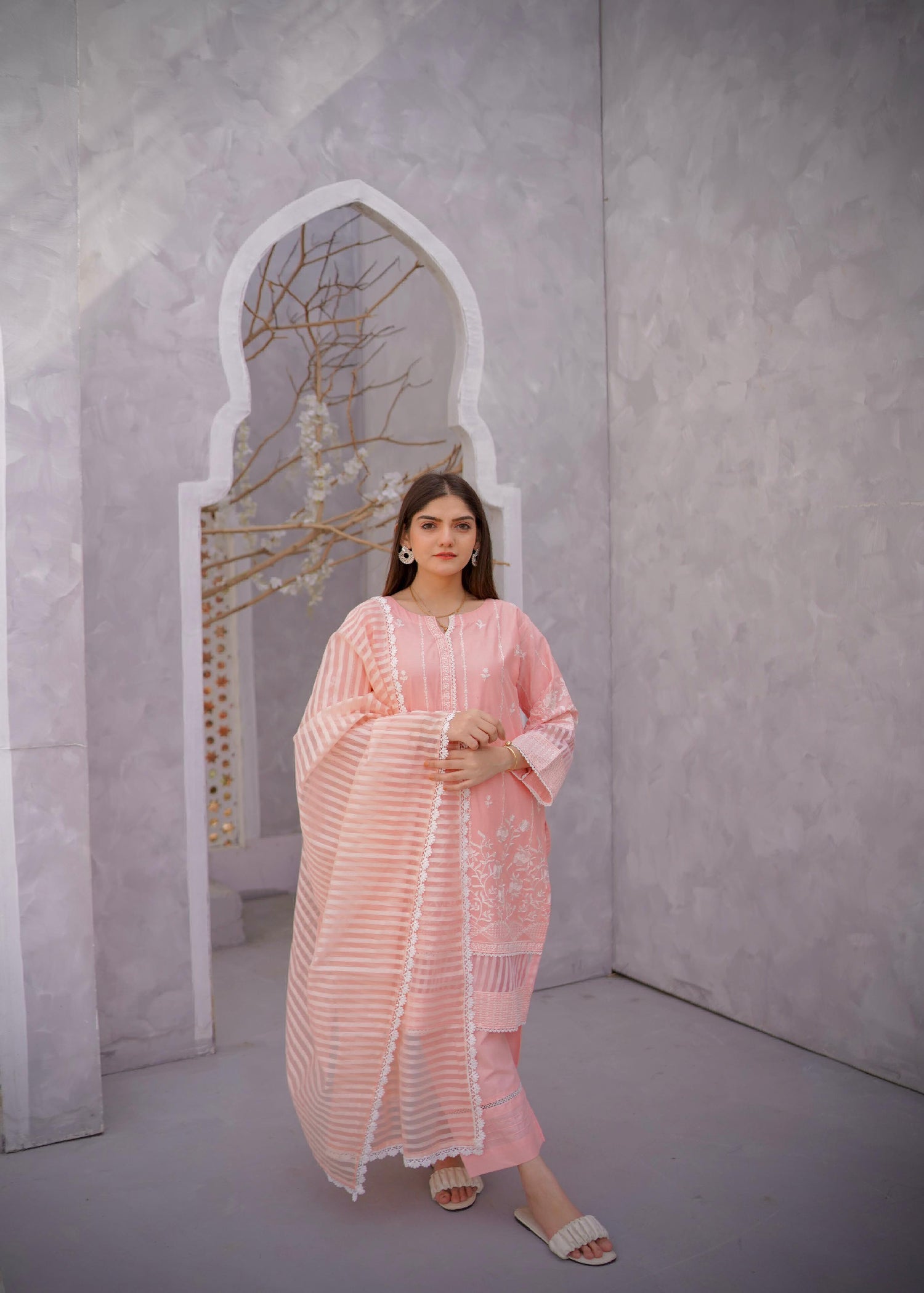 Mishkaat Clothing Paro Peach Women 3pcs