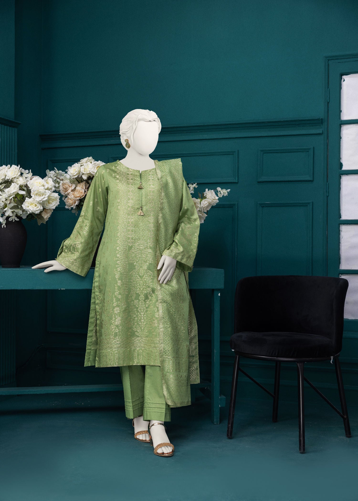 Narmin NPS3057 Jacquard Lawn Stitched Women 3pcs