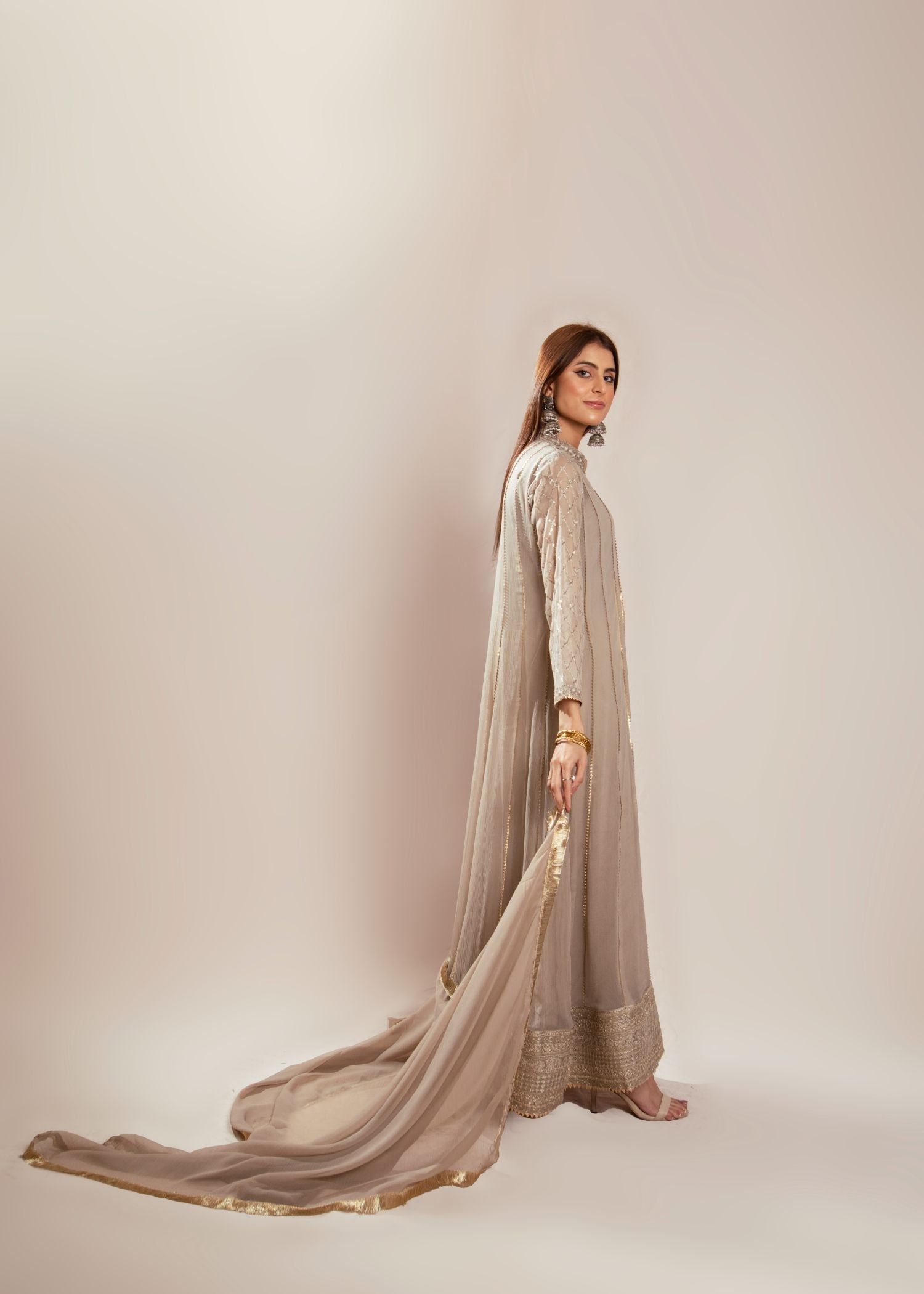 Manahils MAXI 106 DUSTY AFFAIR LIGHT BROWN Women 3pcs