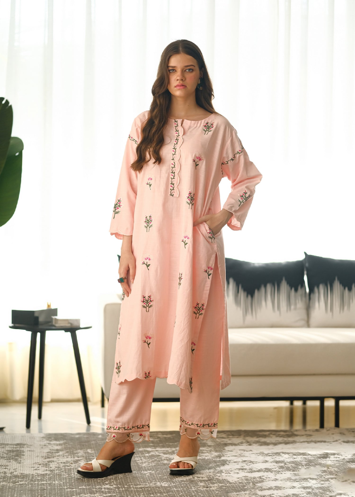 Sprinkles Pastel Bloom Embroidered Women 2pcs